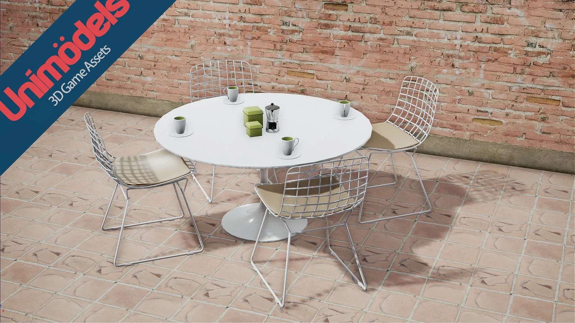 Unimodels Exterior Chairs & Tables for Unity