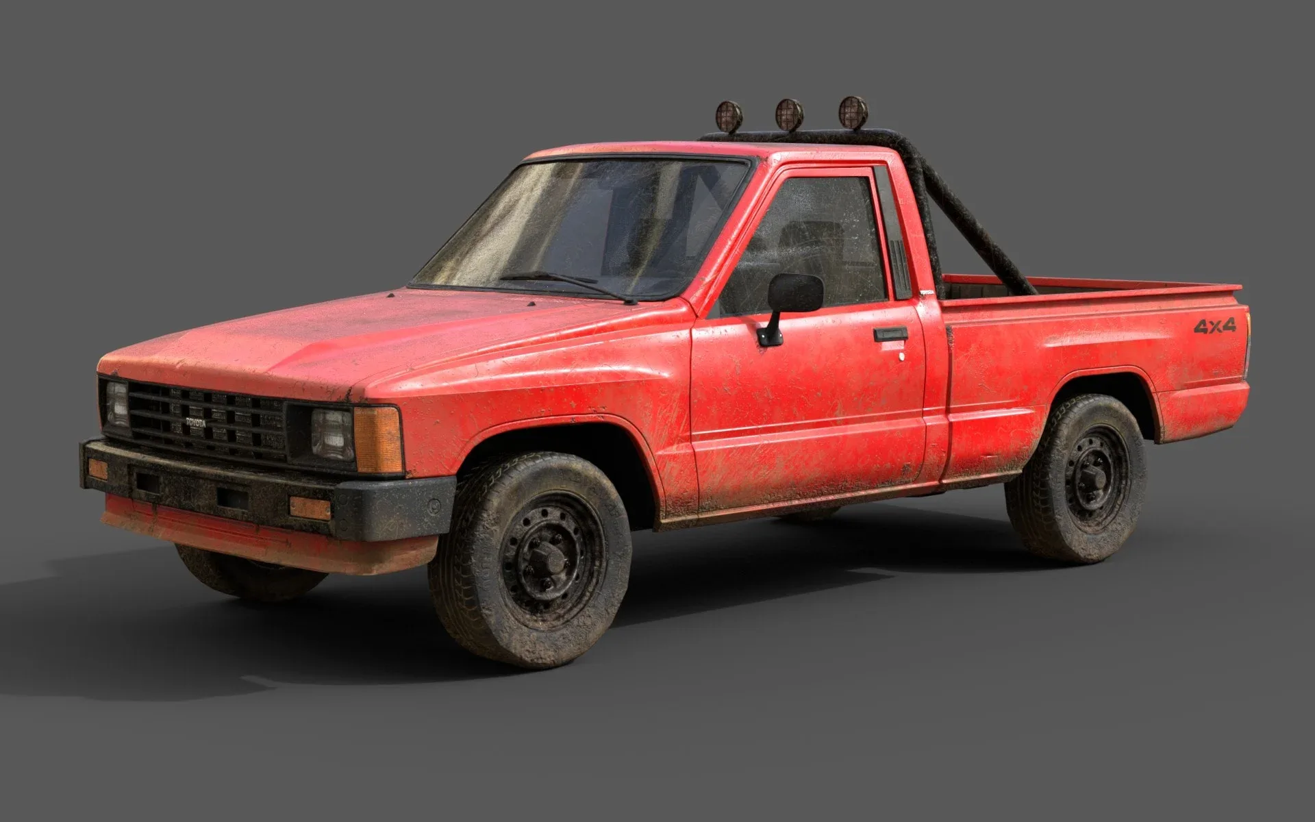 Toyota Hilux 1983 Lowpoly Model