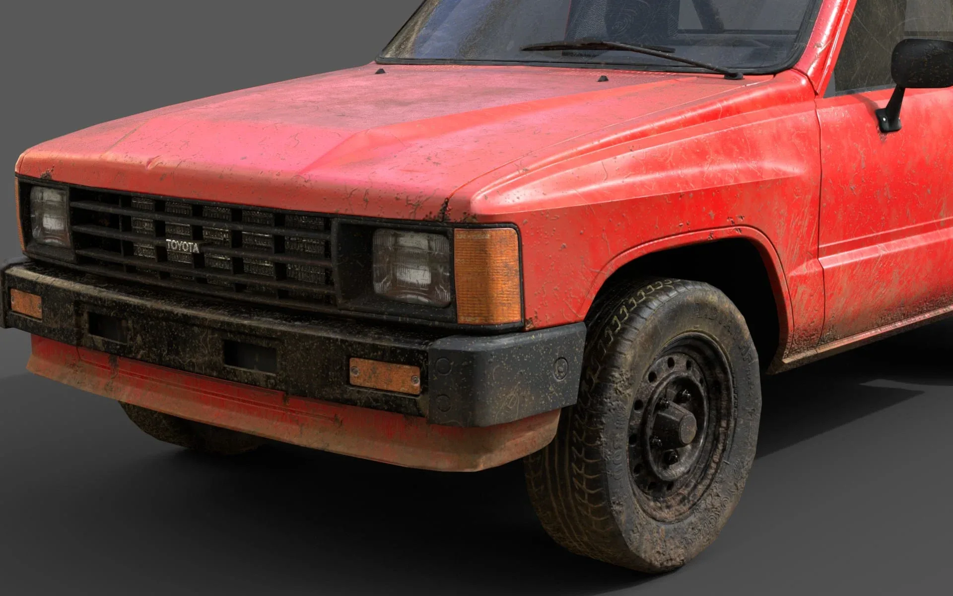 Toyota Hilux 1983 Lowpoly Model