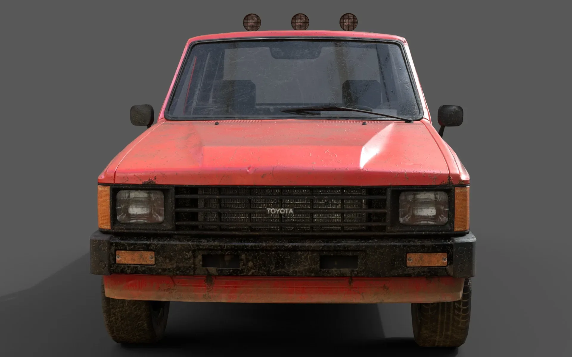 Toyota Hilux 1983 Lowpoly Model