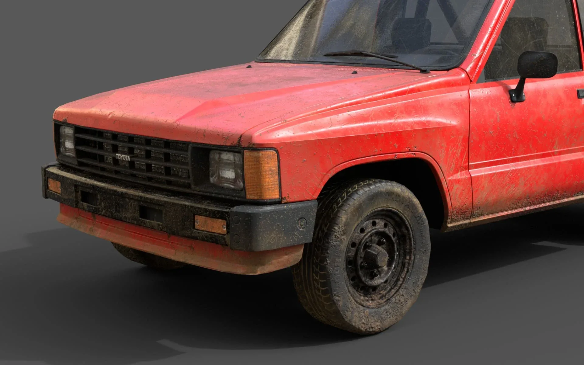 Toyota Hilux 1983 Lowpoly Model