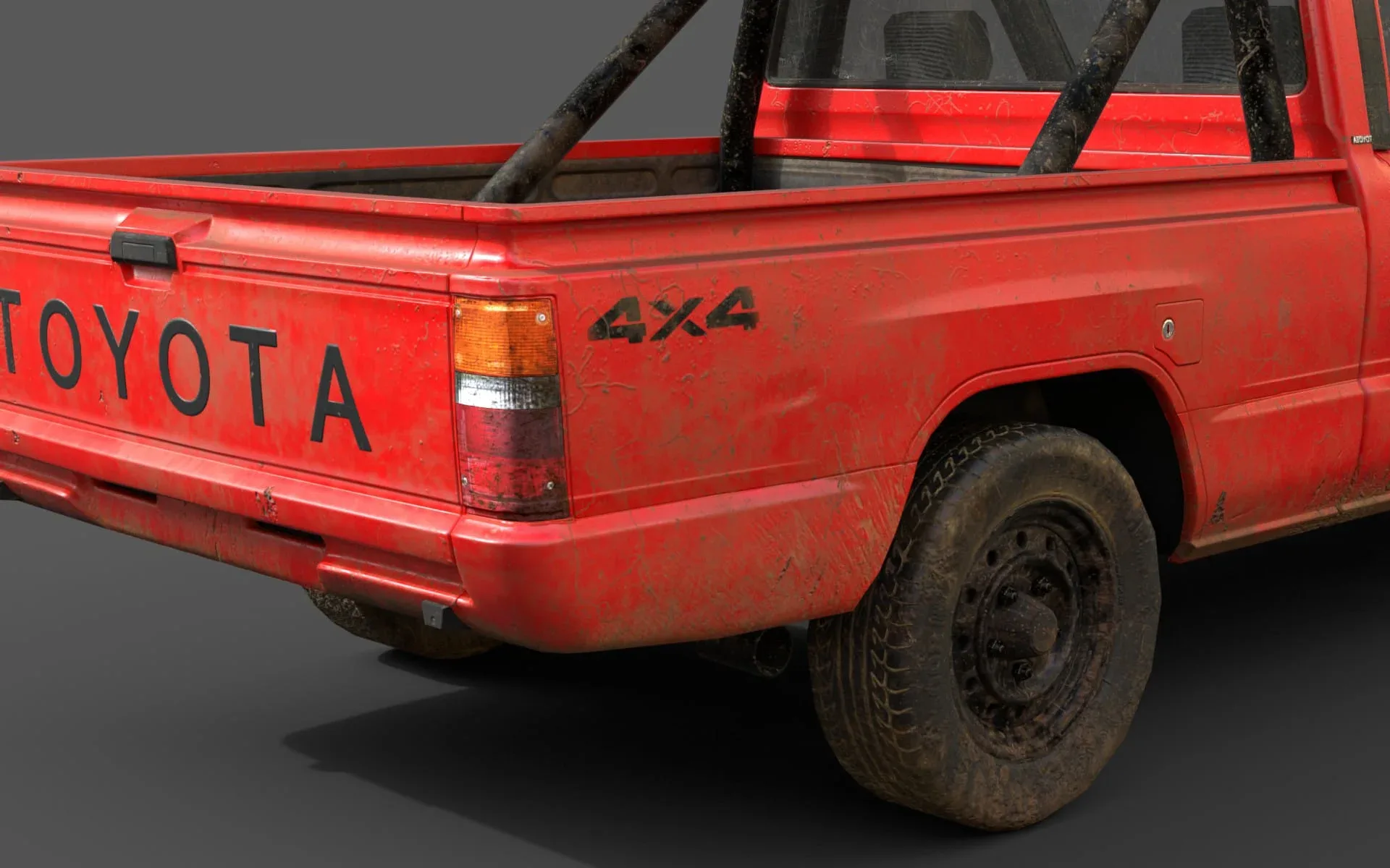 Toyota Hilux 1983 Lowpoly Model