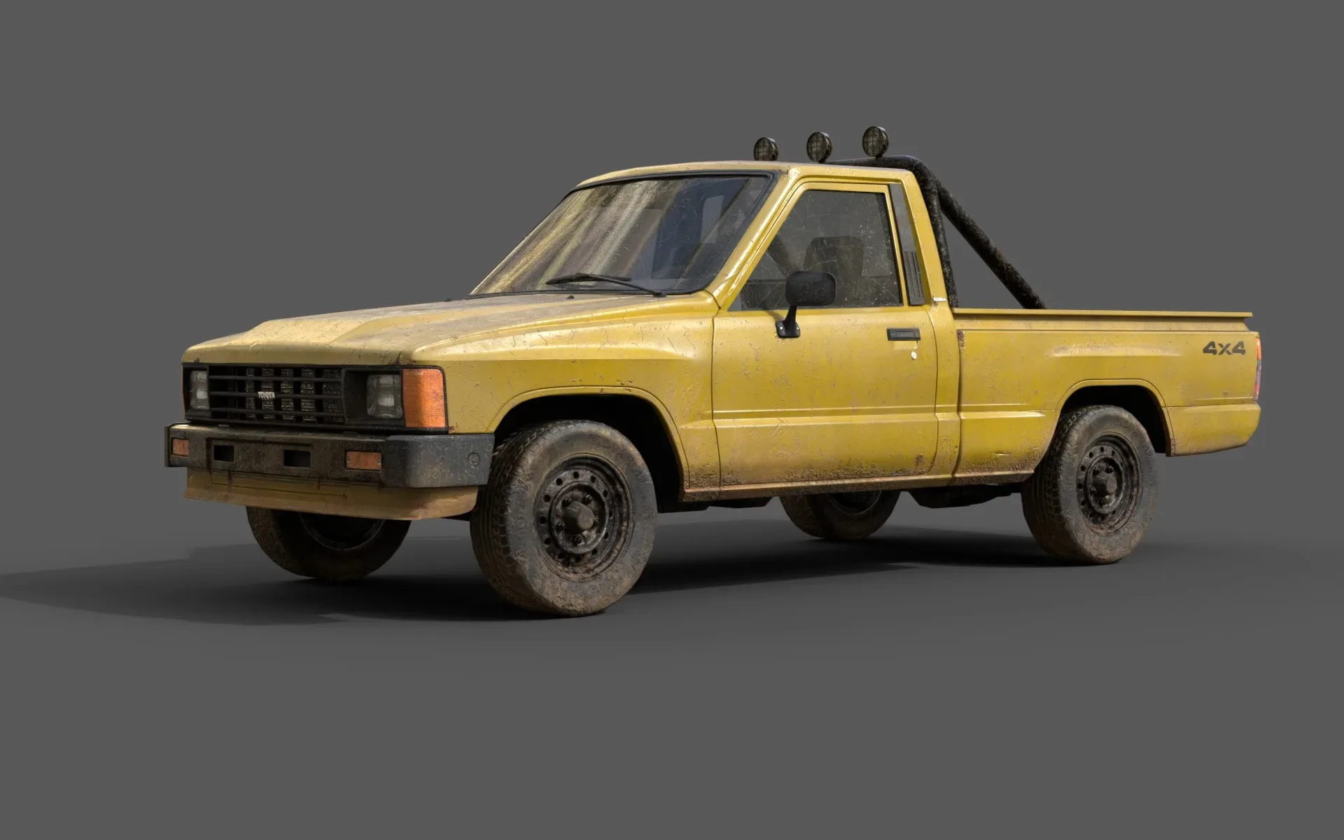 Toyota Hilux 1983 Lowpoly Model