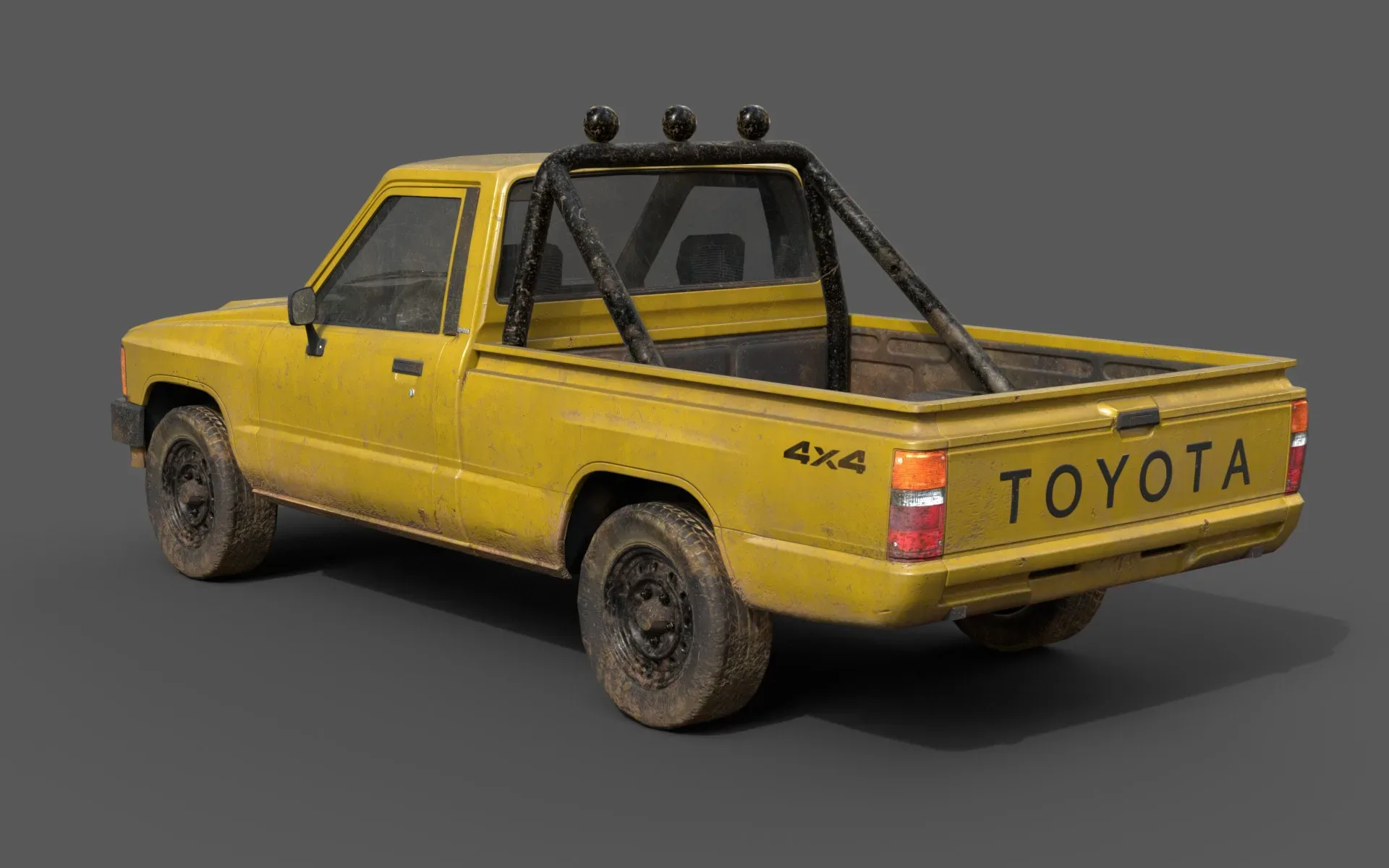 Toyota Hilux 1983 Lowpoly Model