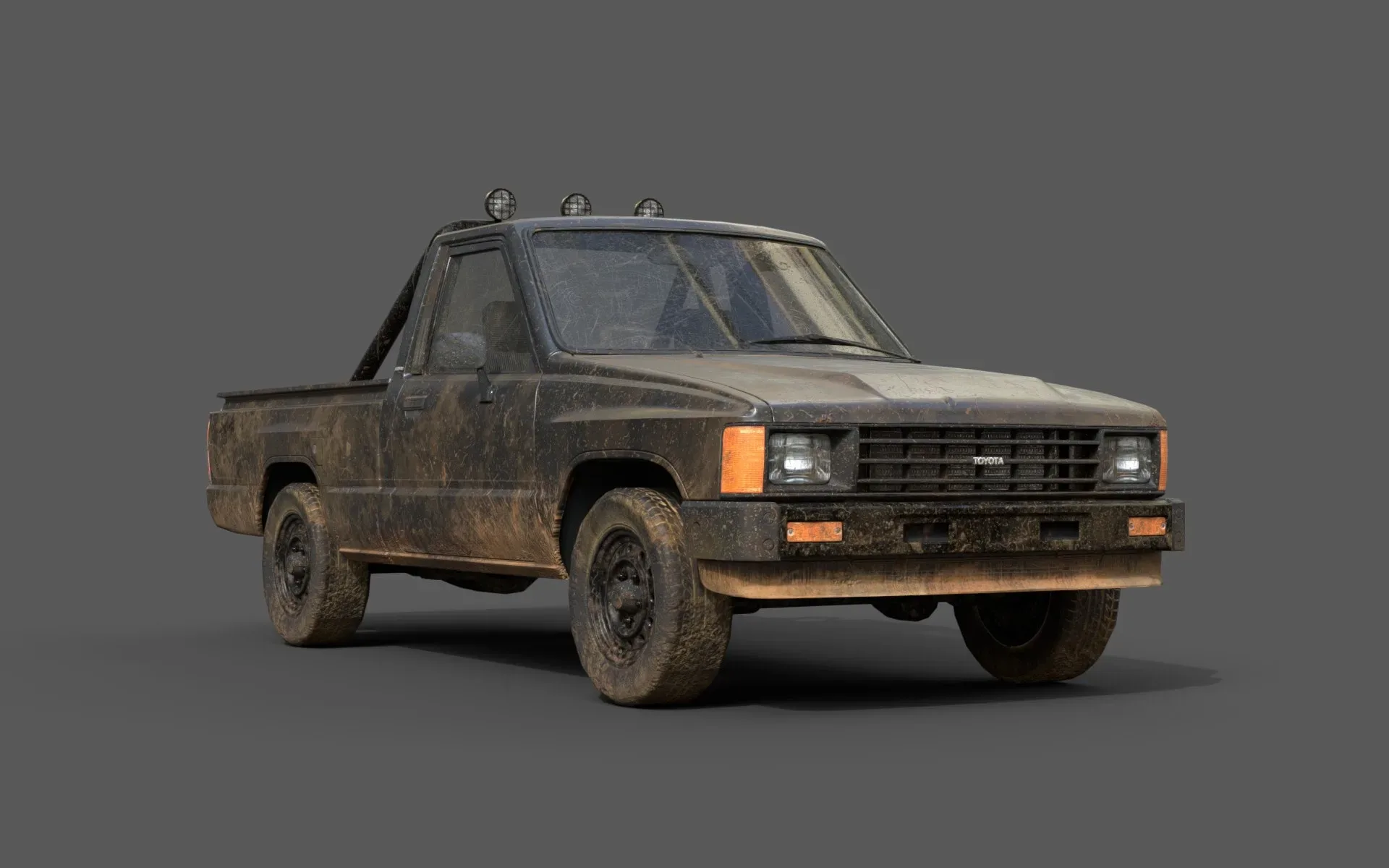 Toyota Hilux 1983 Lowpoly Model