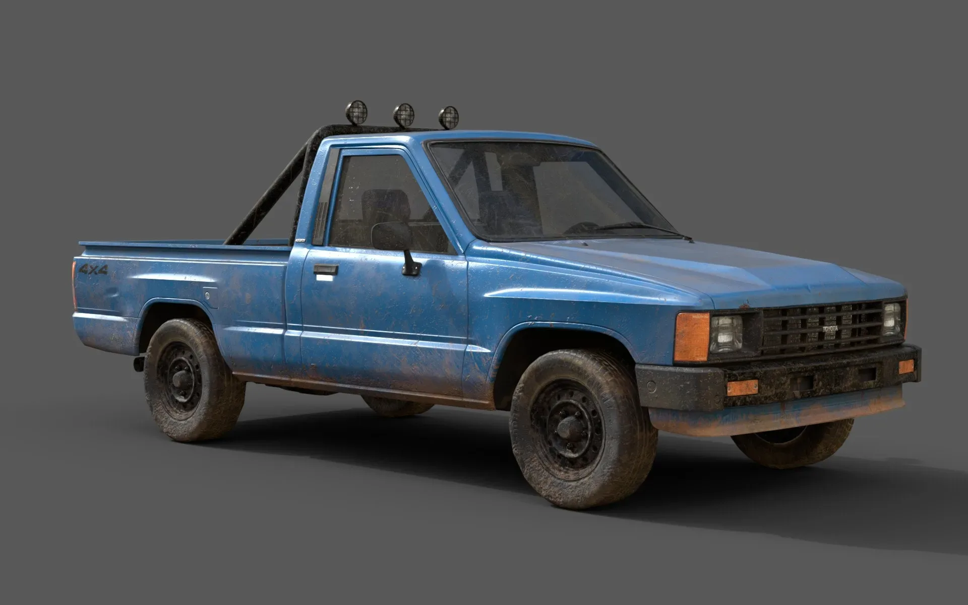 Toyota Hilux 1983 Lowpoly Model