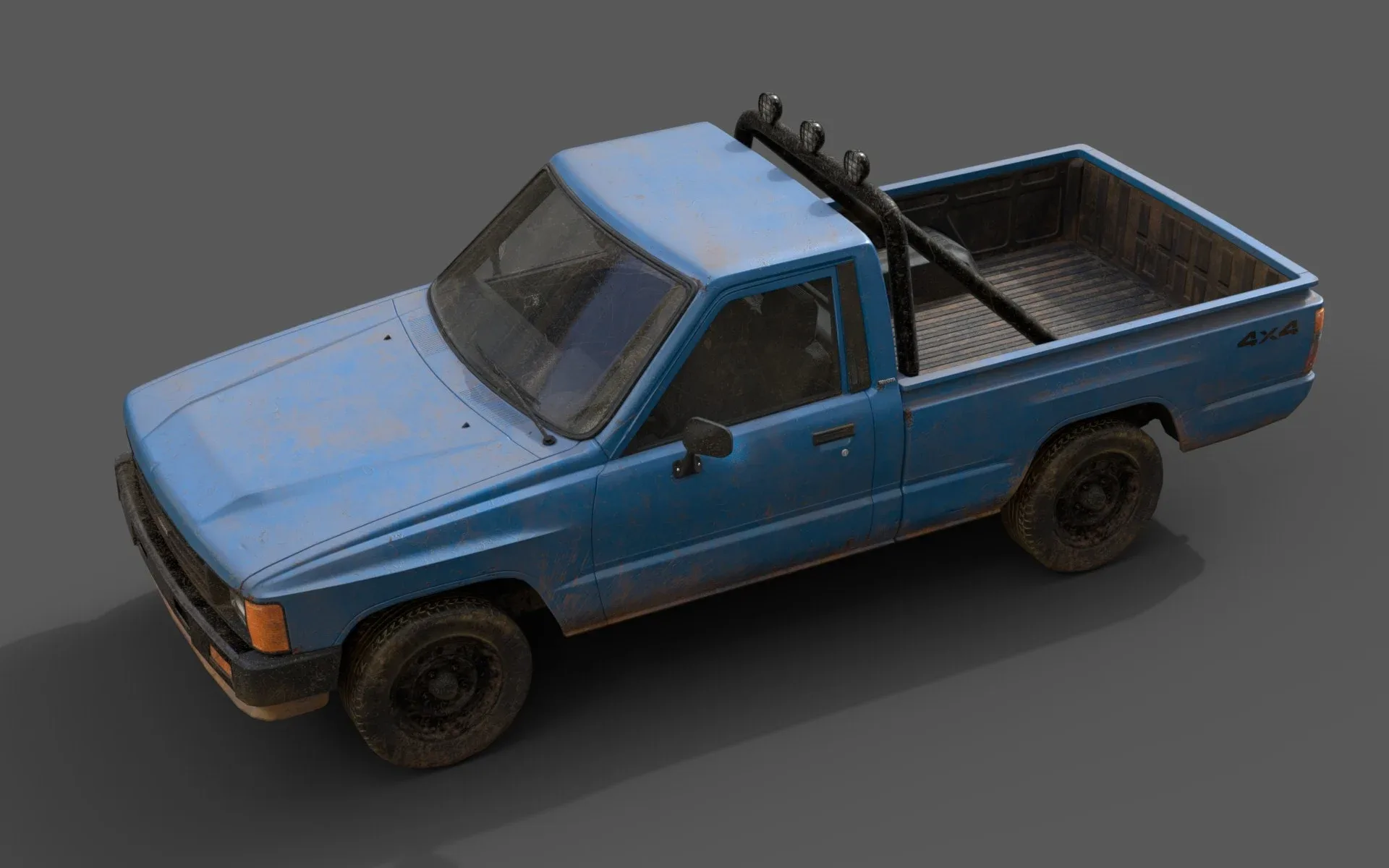 Toyota Hilux 1983 Lowpoly Model