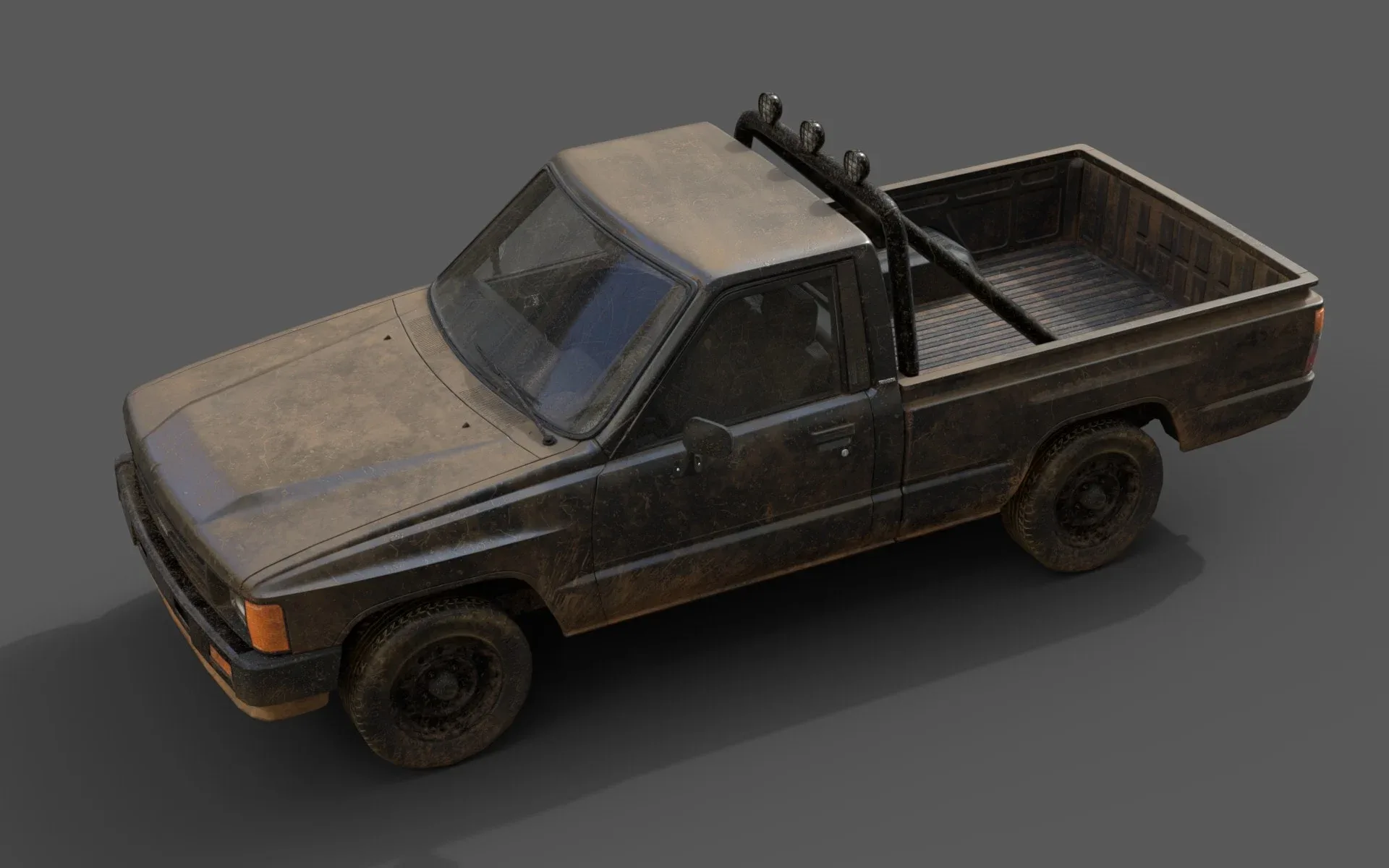 Toyota Hilux 1983 Lowpoly Model