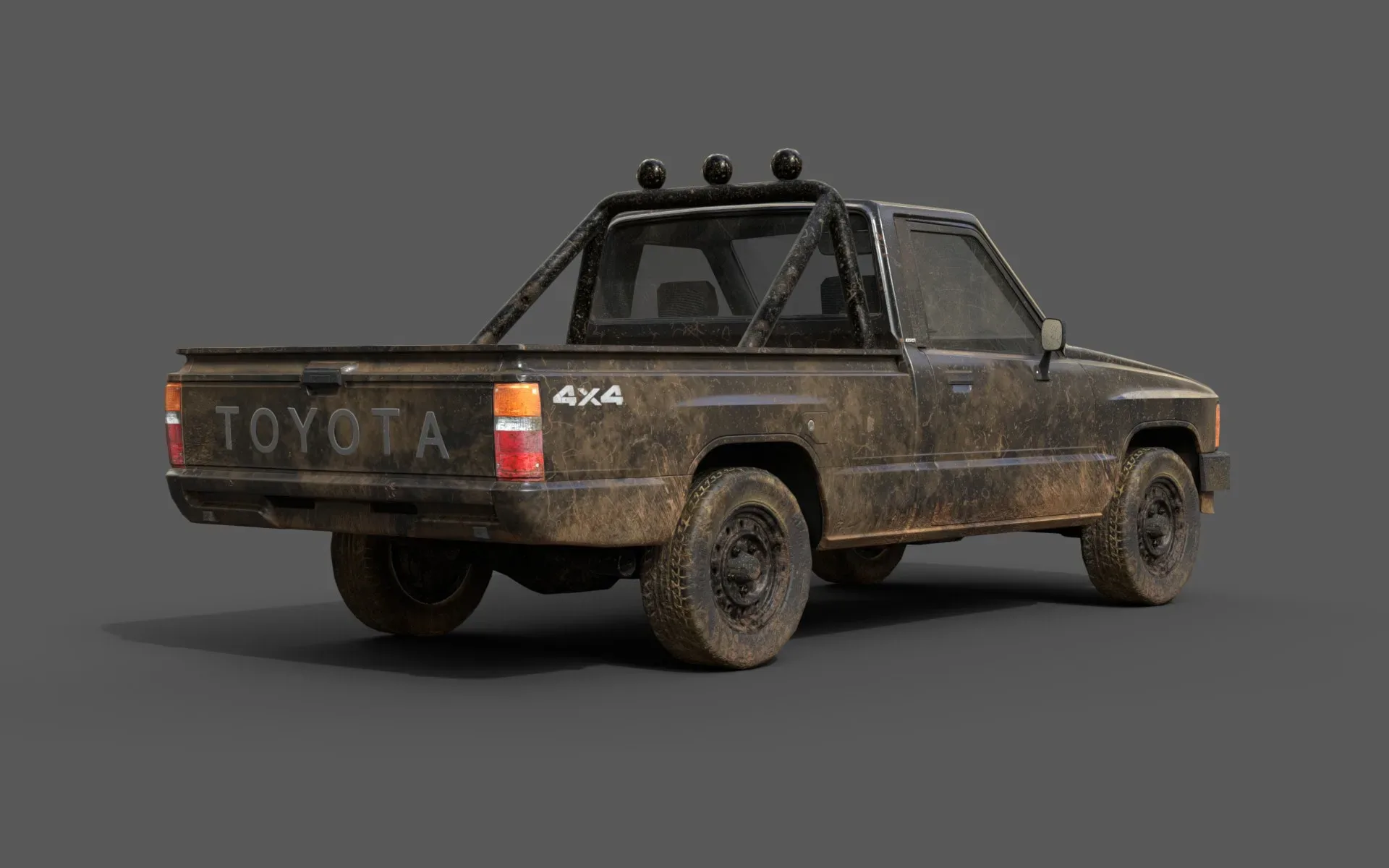 Toyota Hilux 1983 Lowpoly Model