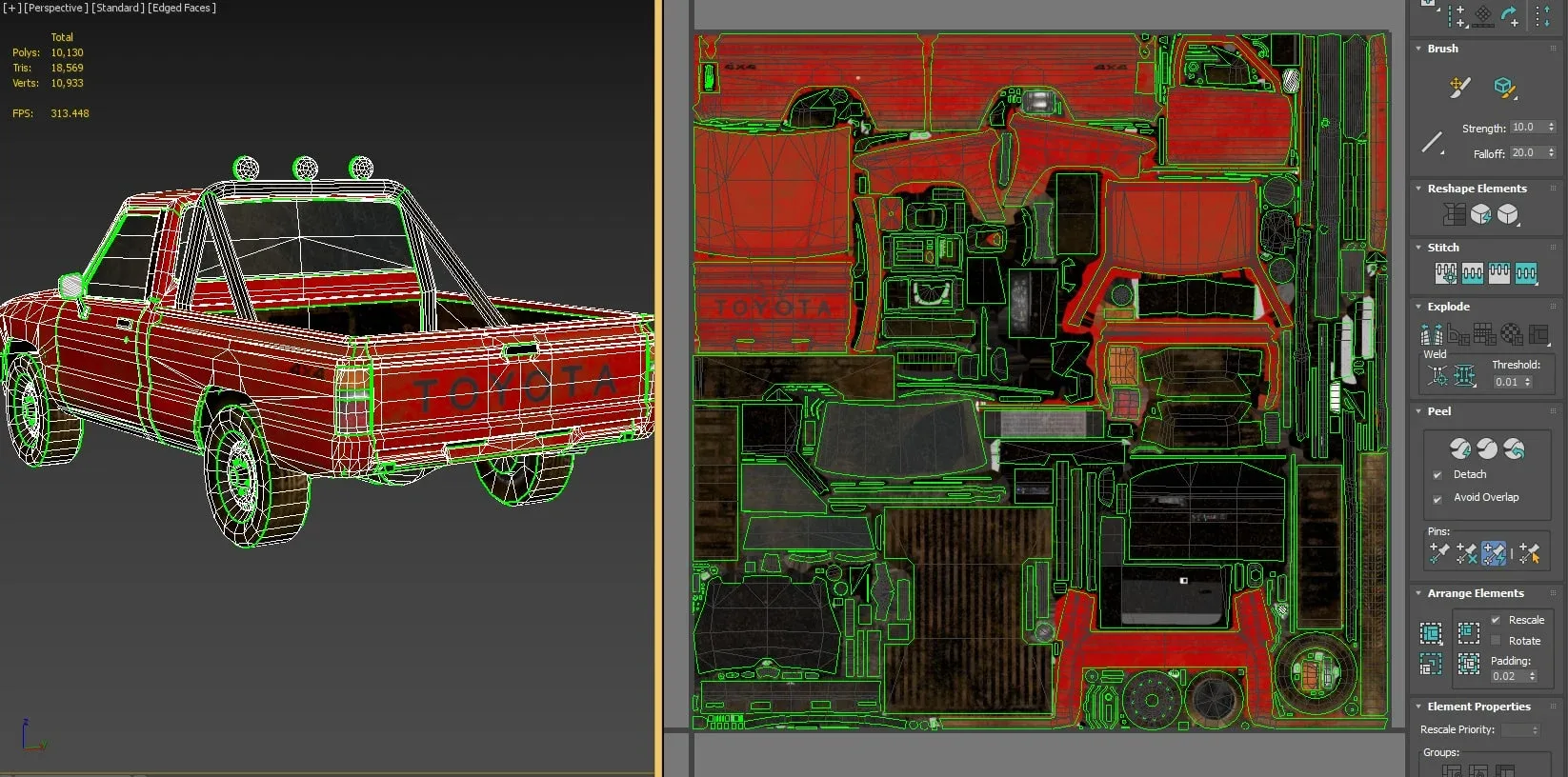 Toyota Hilux 1983 Lowpoly Model