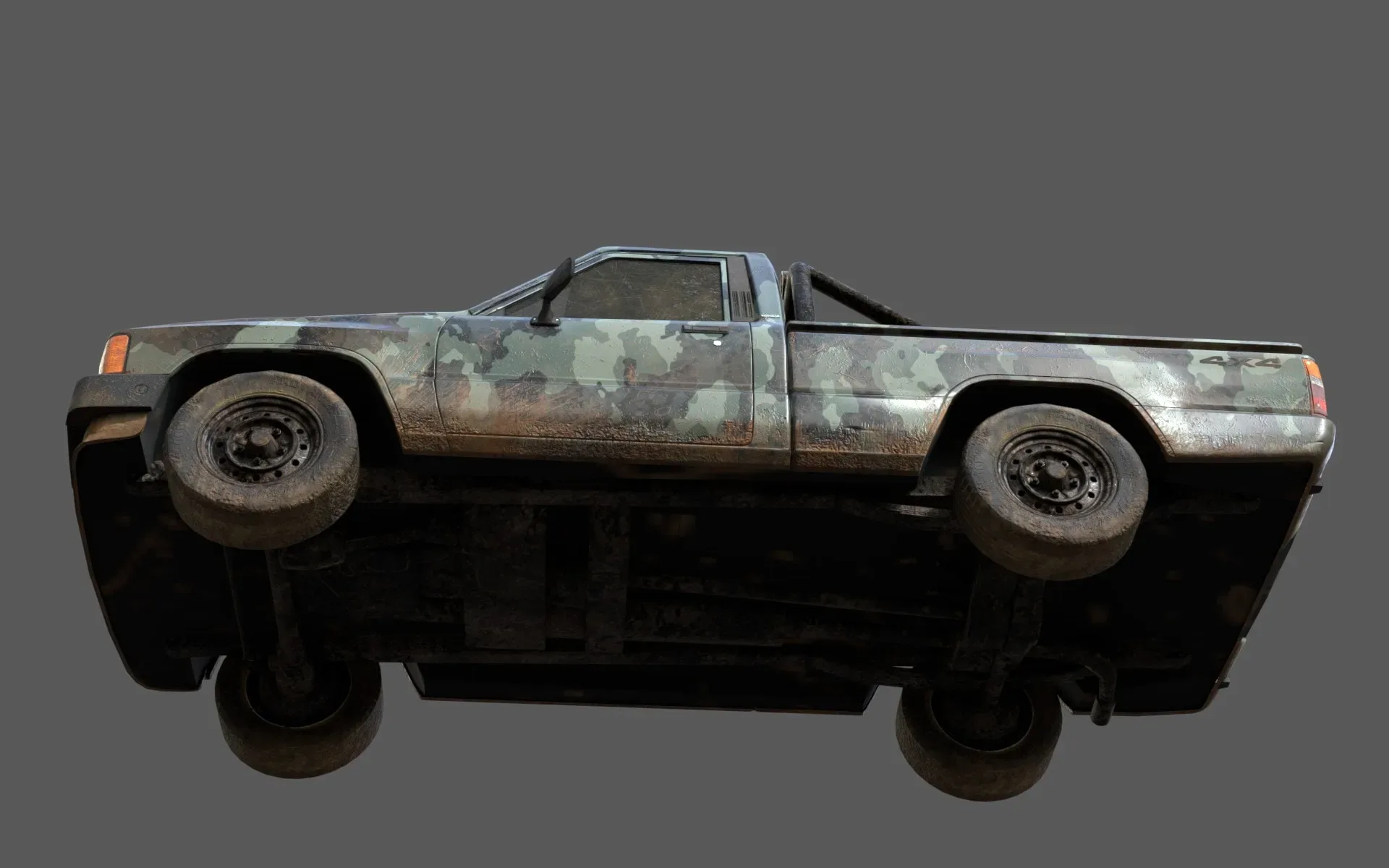 Camouflage Pickup Army Pack Lowpoly