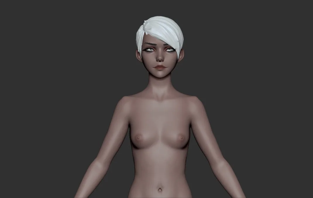 Stylized Cartoon Female Mercine NSFW Edition