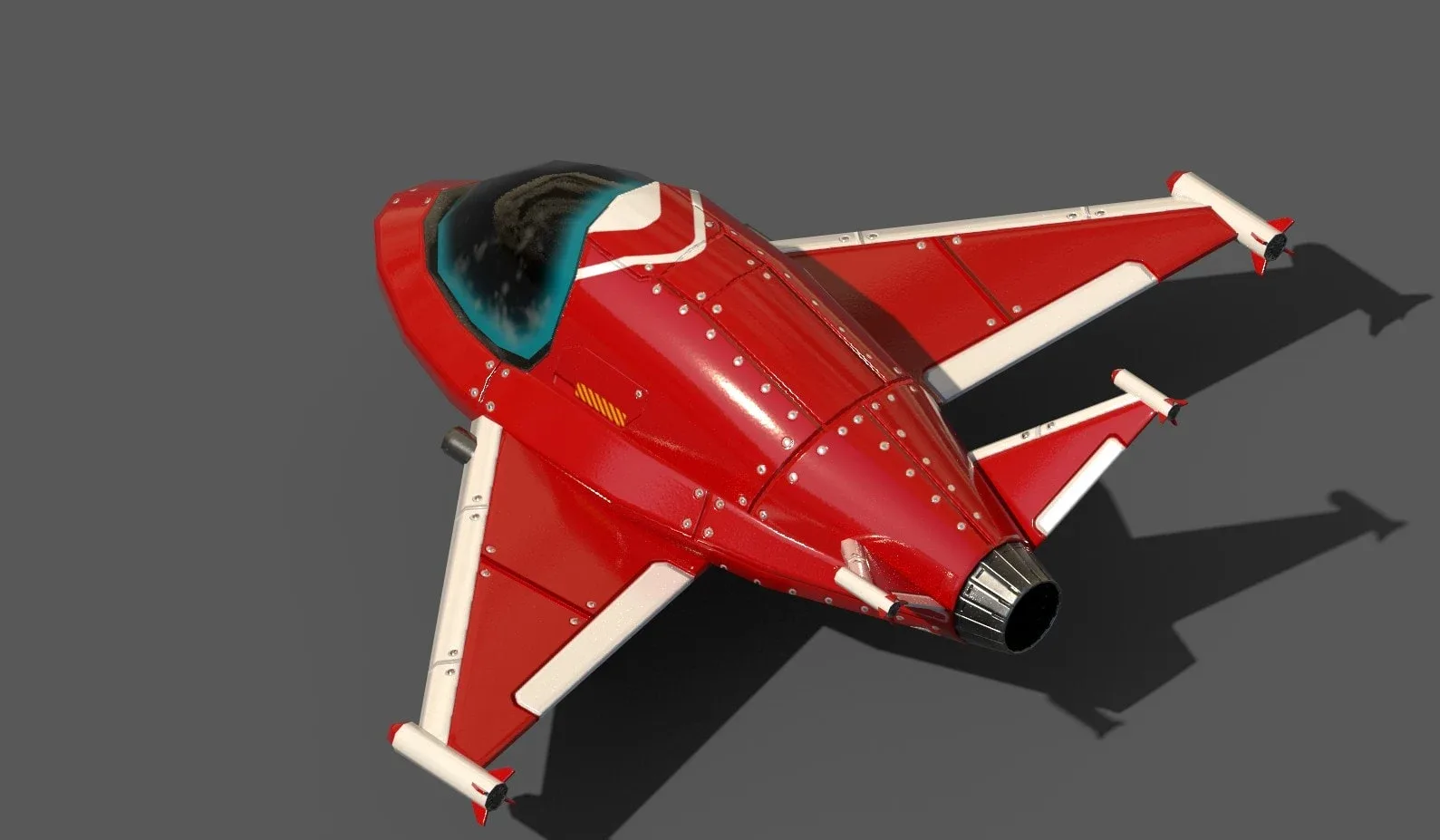 Cartoon Spaceship Lowpoly