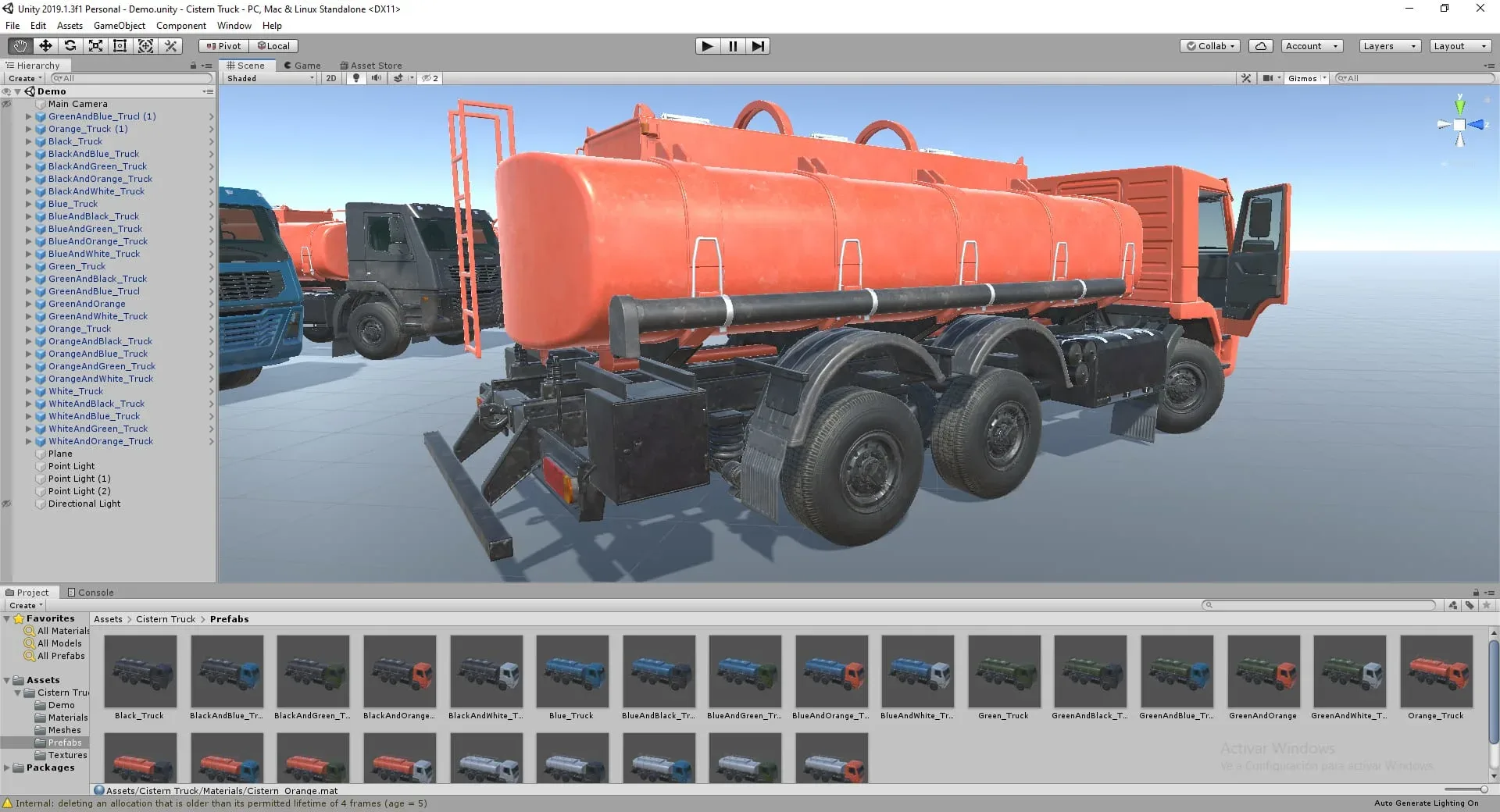 Cistern Tanker Truck Pack - Unity3D