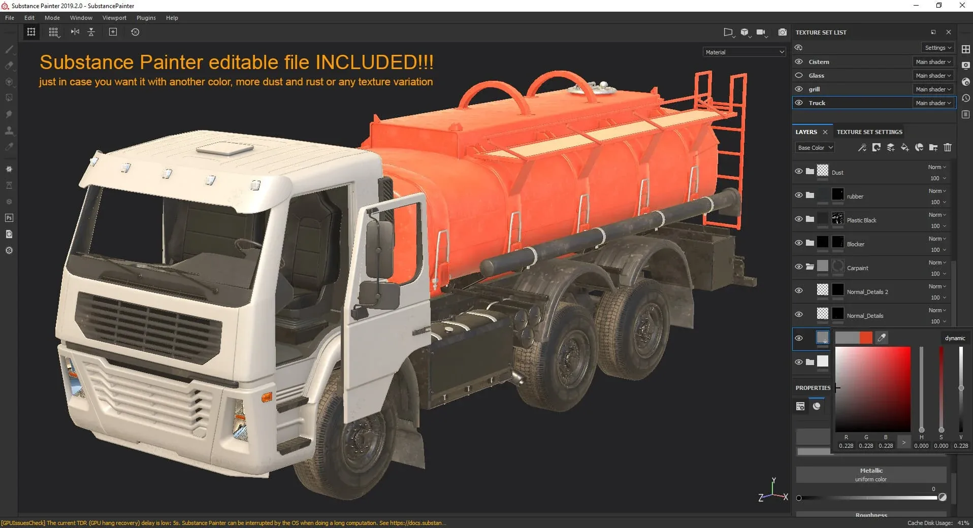 Cistern Tanker Truck Pack - Unity3D