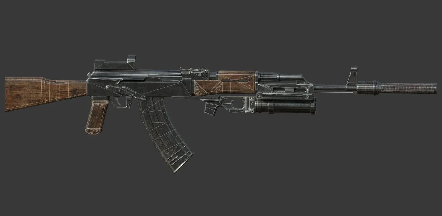 Ak47 - Game Ready 3D Model