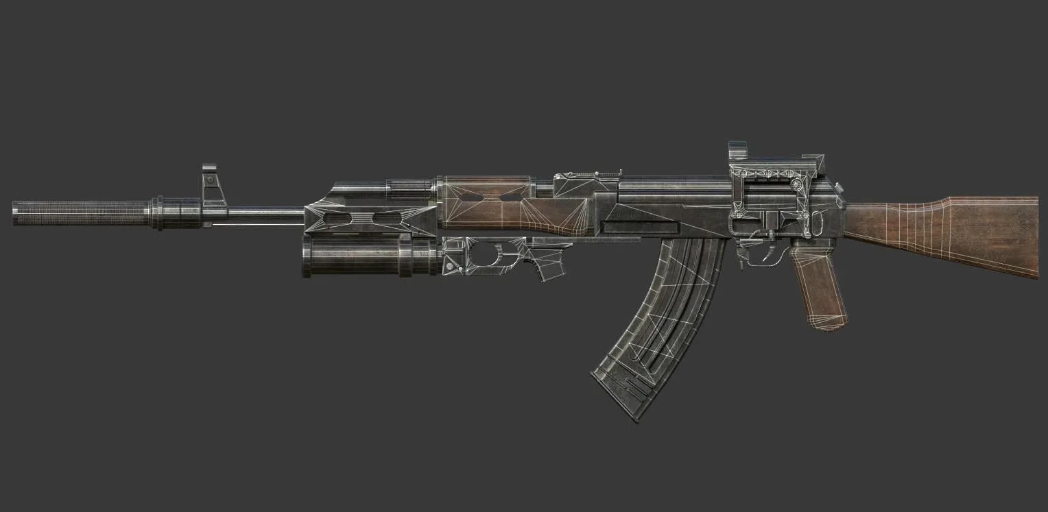 Ak47 - Game Ready 3D Model