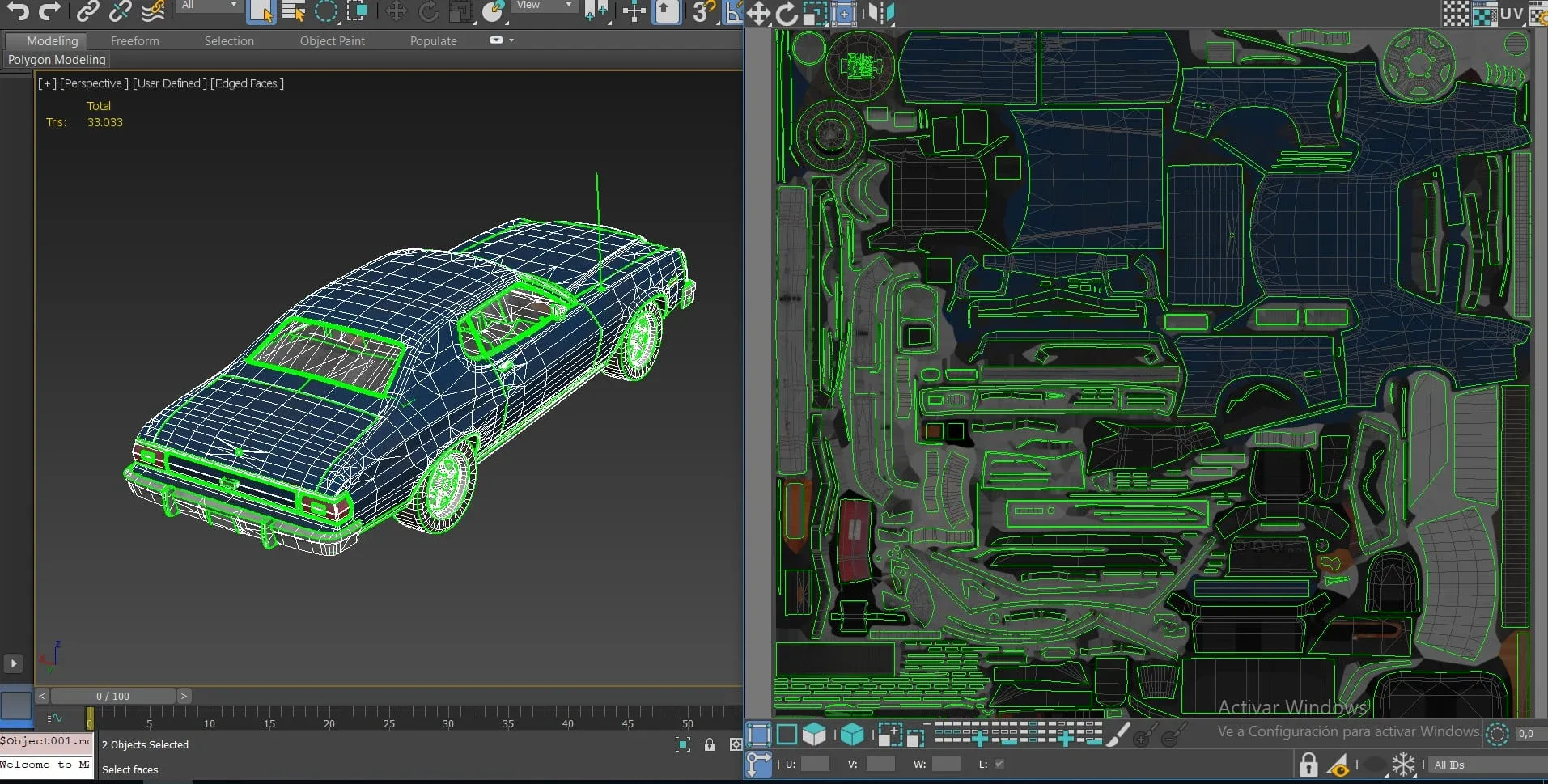 Muscle Car - Lowpoly Model