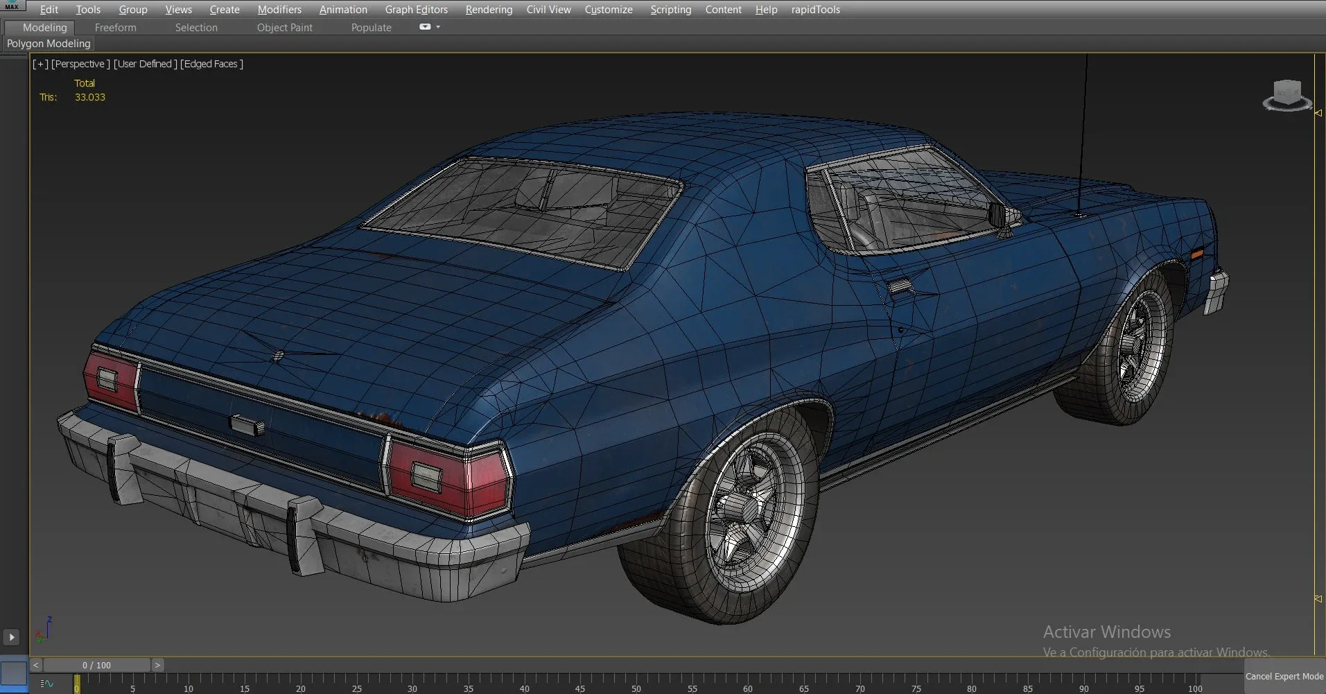 Muscle Car - Lowpoly Model