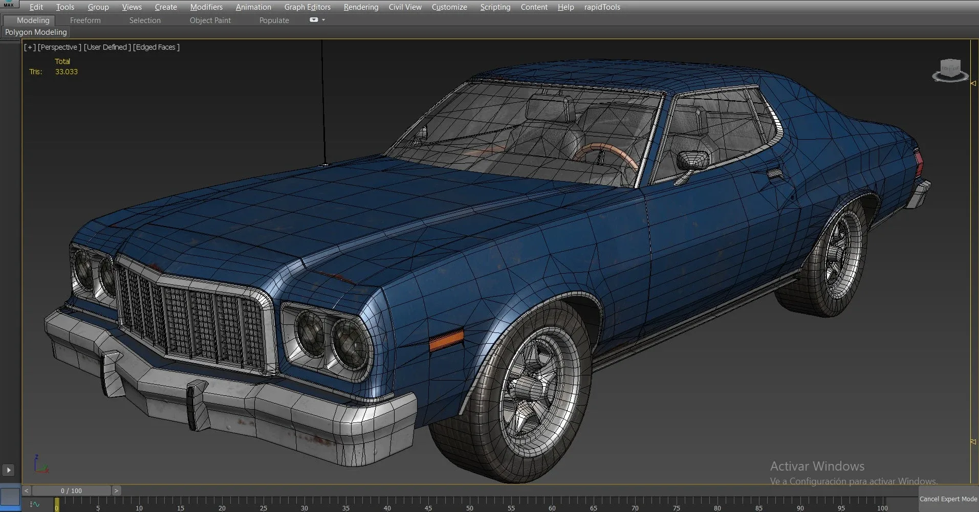 Muscle Car - Lowpoly Model