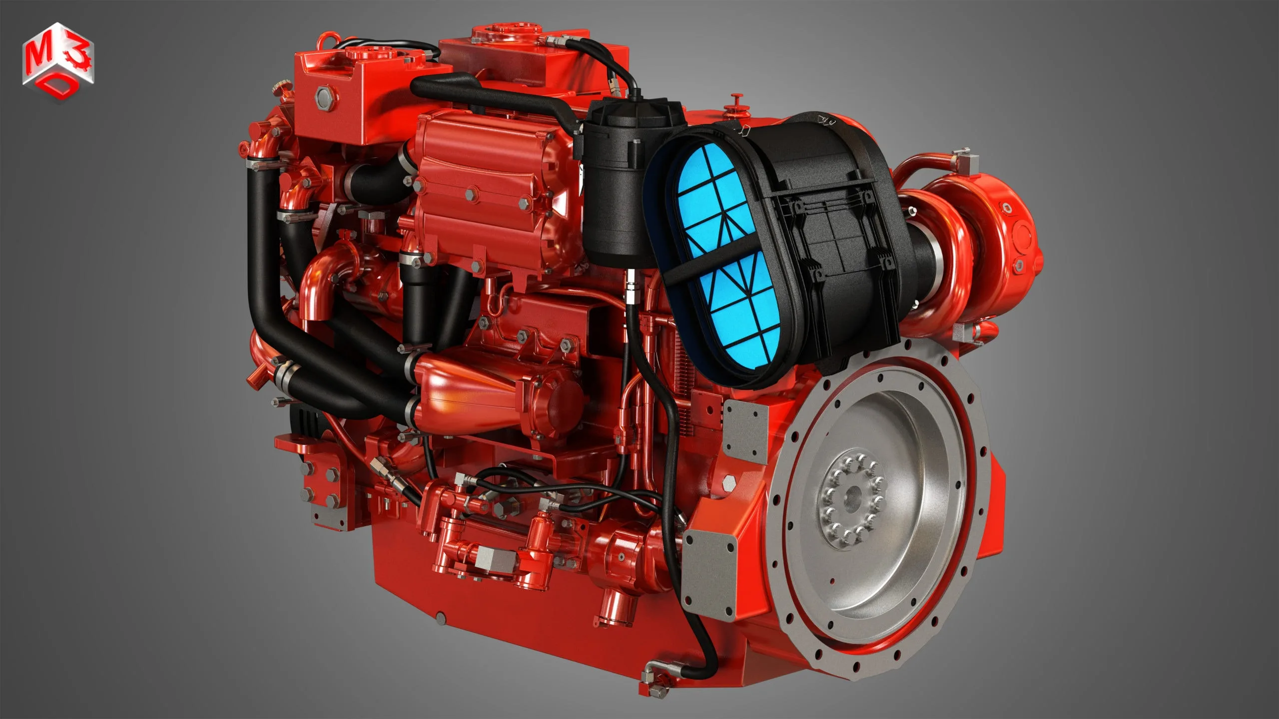 Marine Propulsion Engine - 3D Model