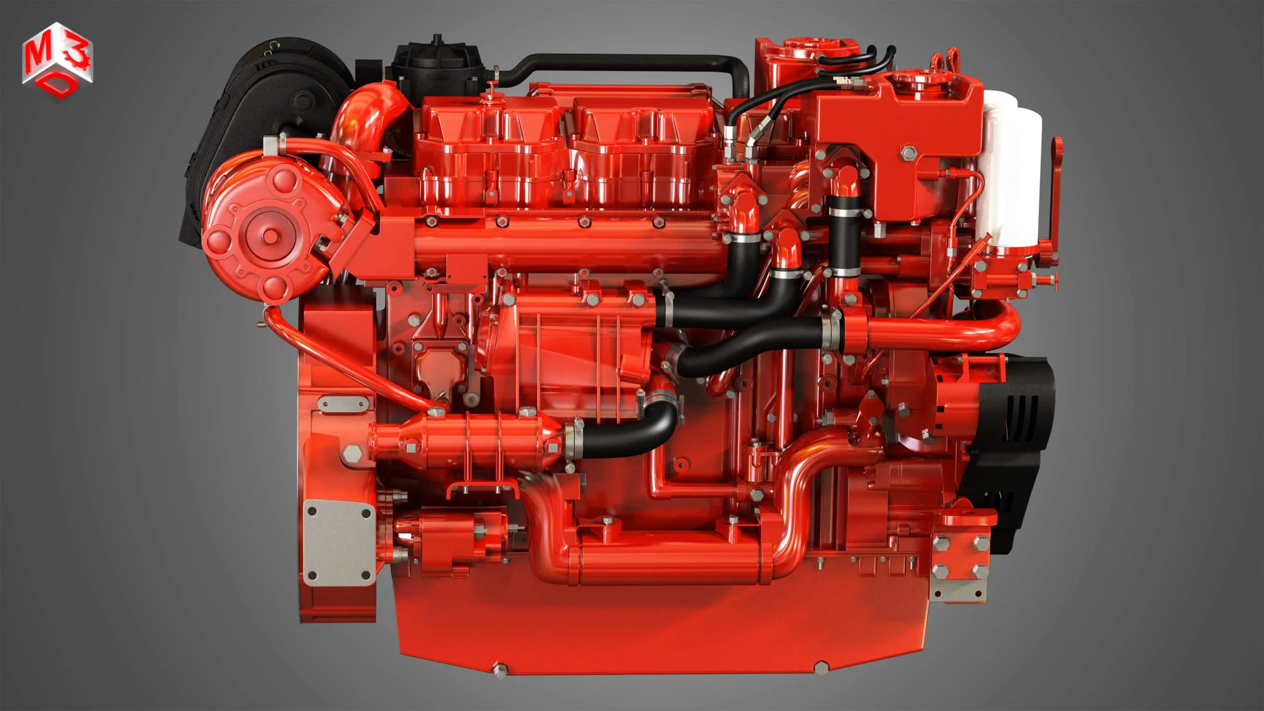 Marine Propulsion Engine - 3D Model