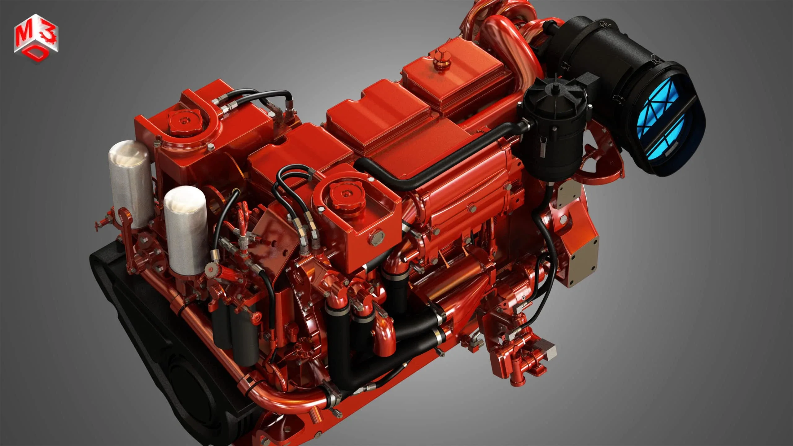 Marine Propulsion Engine - 3D Model