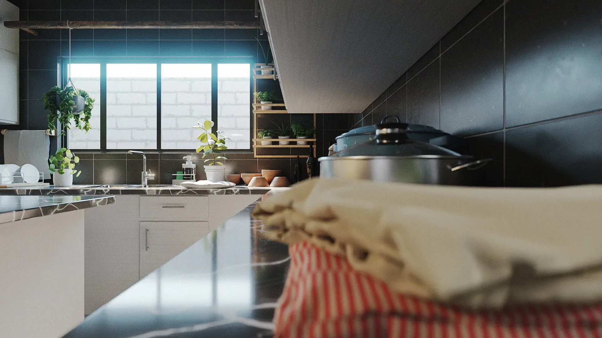 Interior Kitchen Scene 01 - Blender 2.81