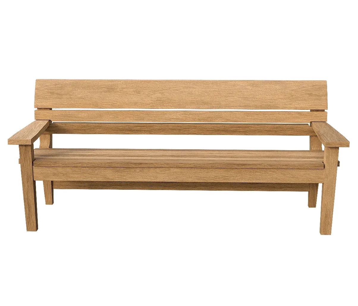 Wooden Bench V01 - Game Ready Model