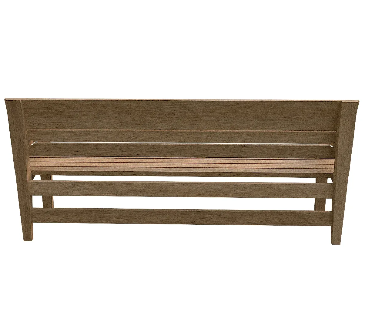 Wooden Bench V01 - Game Ready Model