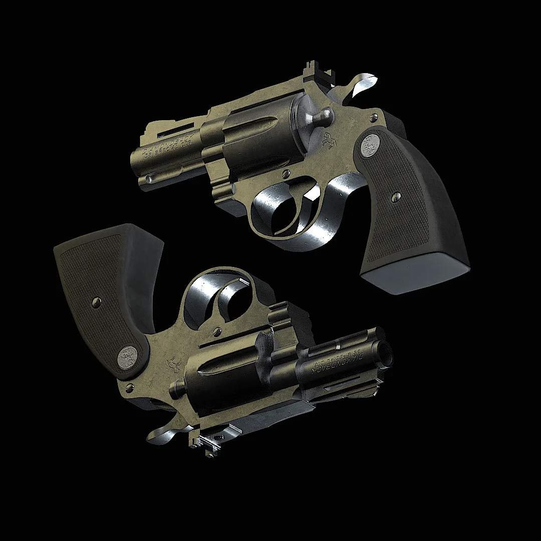 Colt Diamondback - Game Ready Gun Model