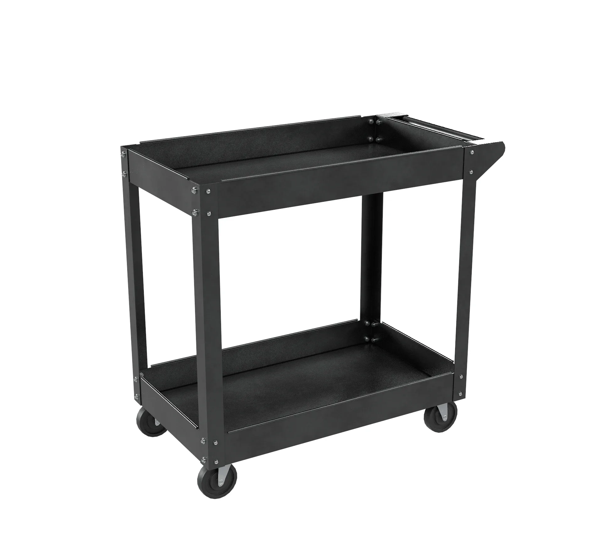 Dark Painted Steel Cart - Game Ready Model