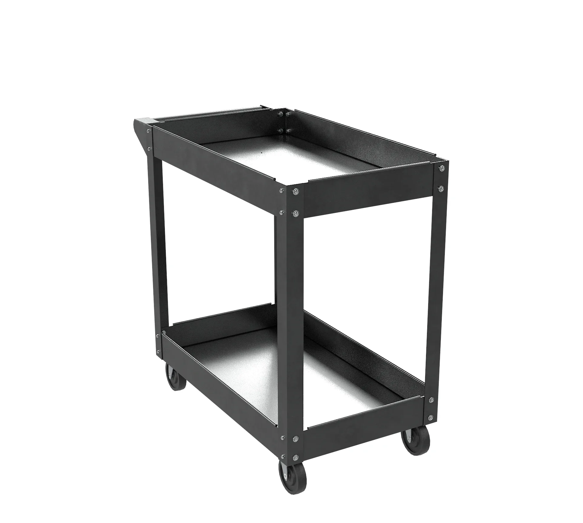 Dark Painted Steel Cart - Game Ready Model