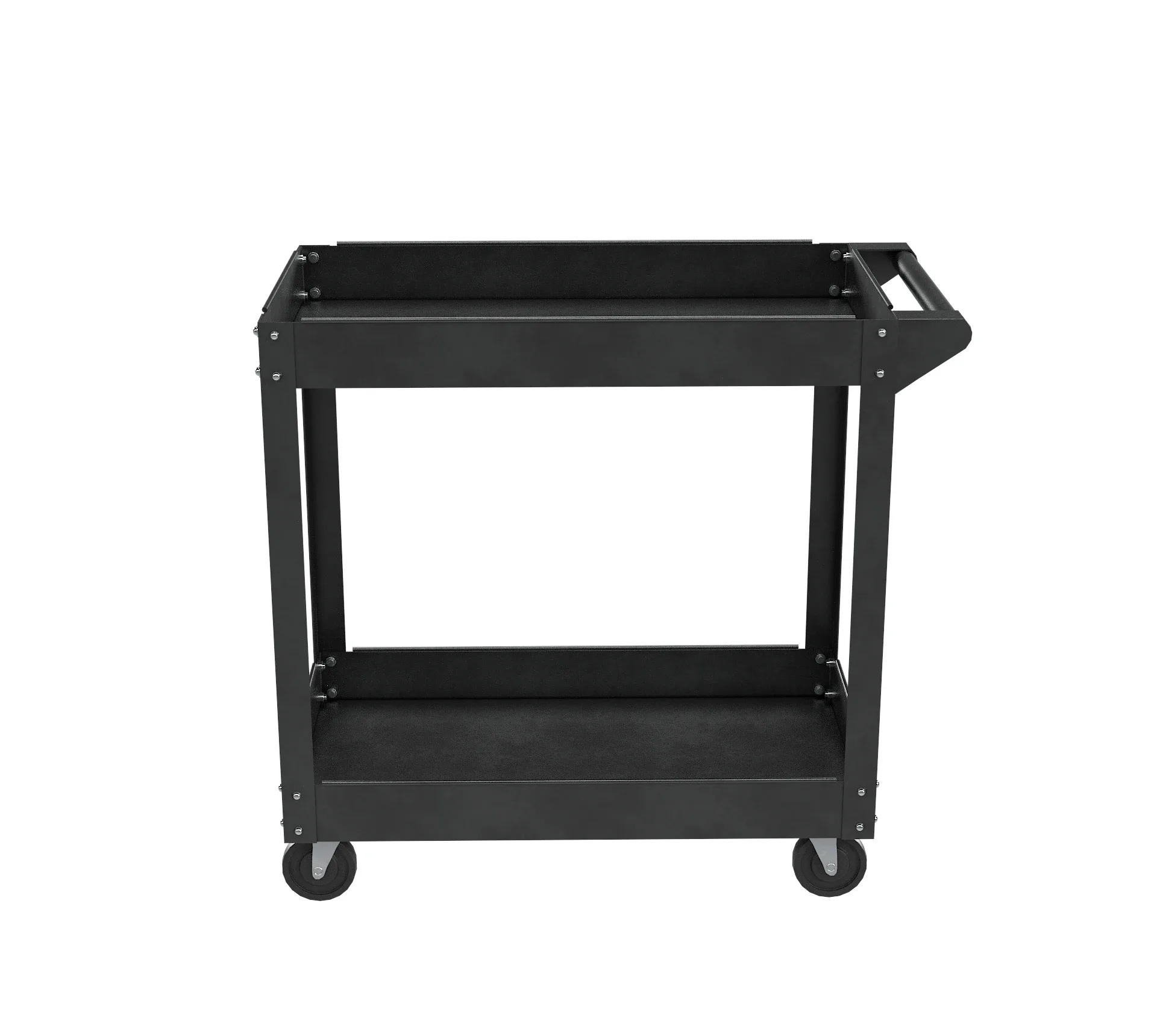 Dark Painted Steel Cart - Game Ready Model