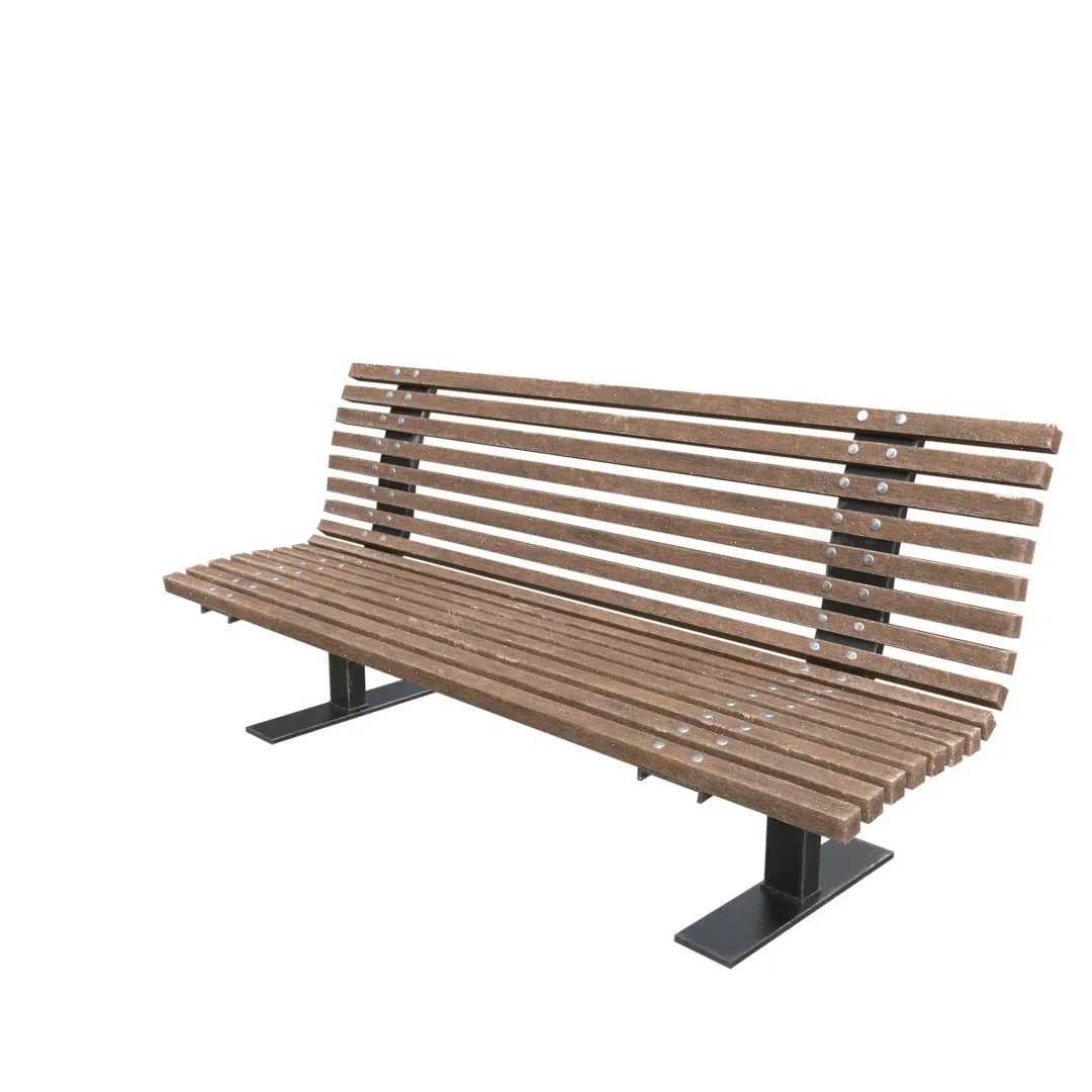 Wooden Bench - Game Ready Model