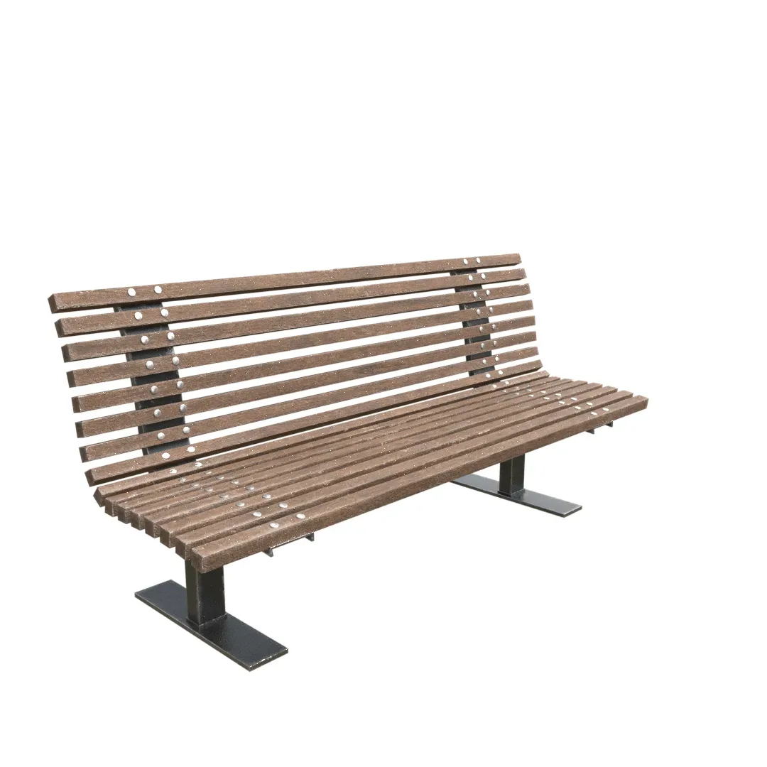 Wooden Bench - Game Ready Model