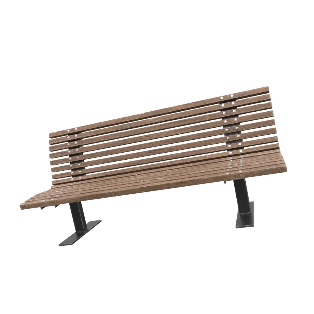 Wooden Bench - Game Ready Model