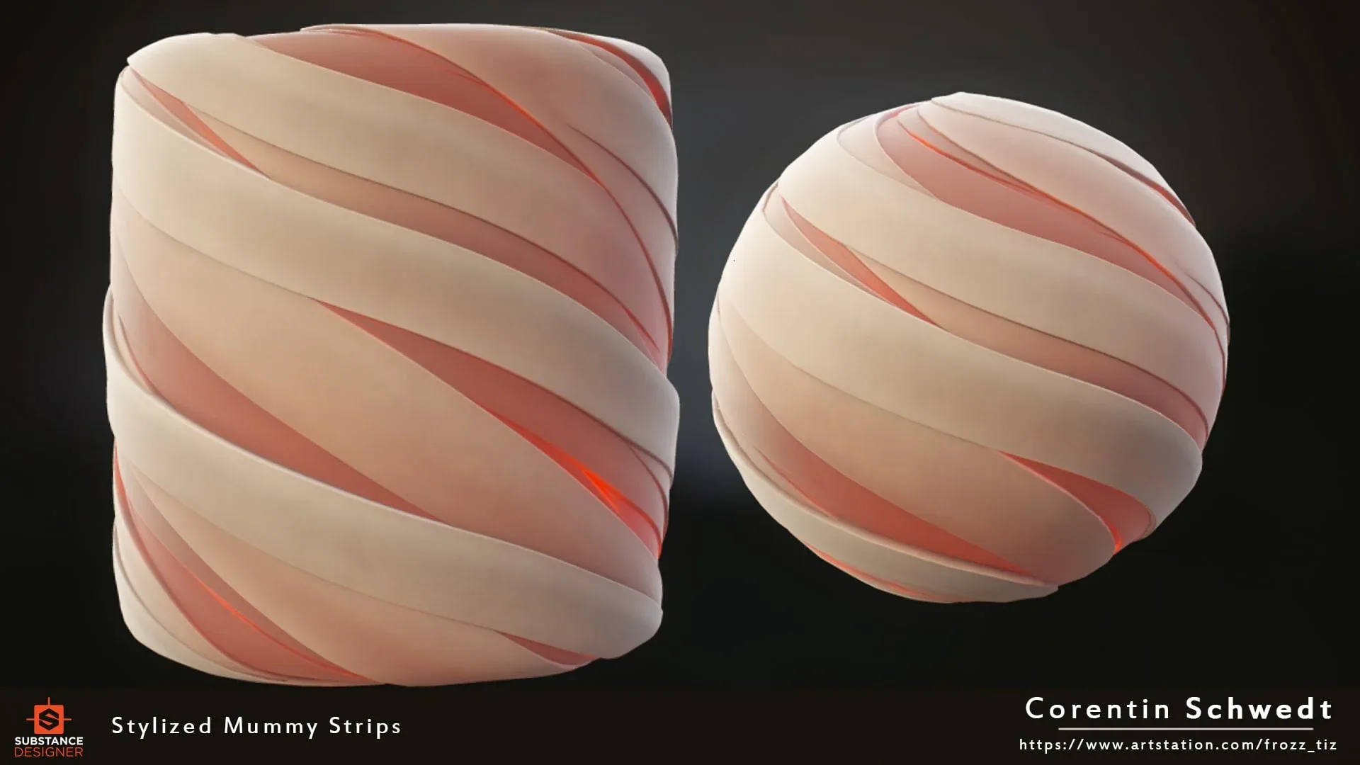 Stylized Mummy Strips - Substance Designer