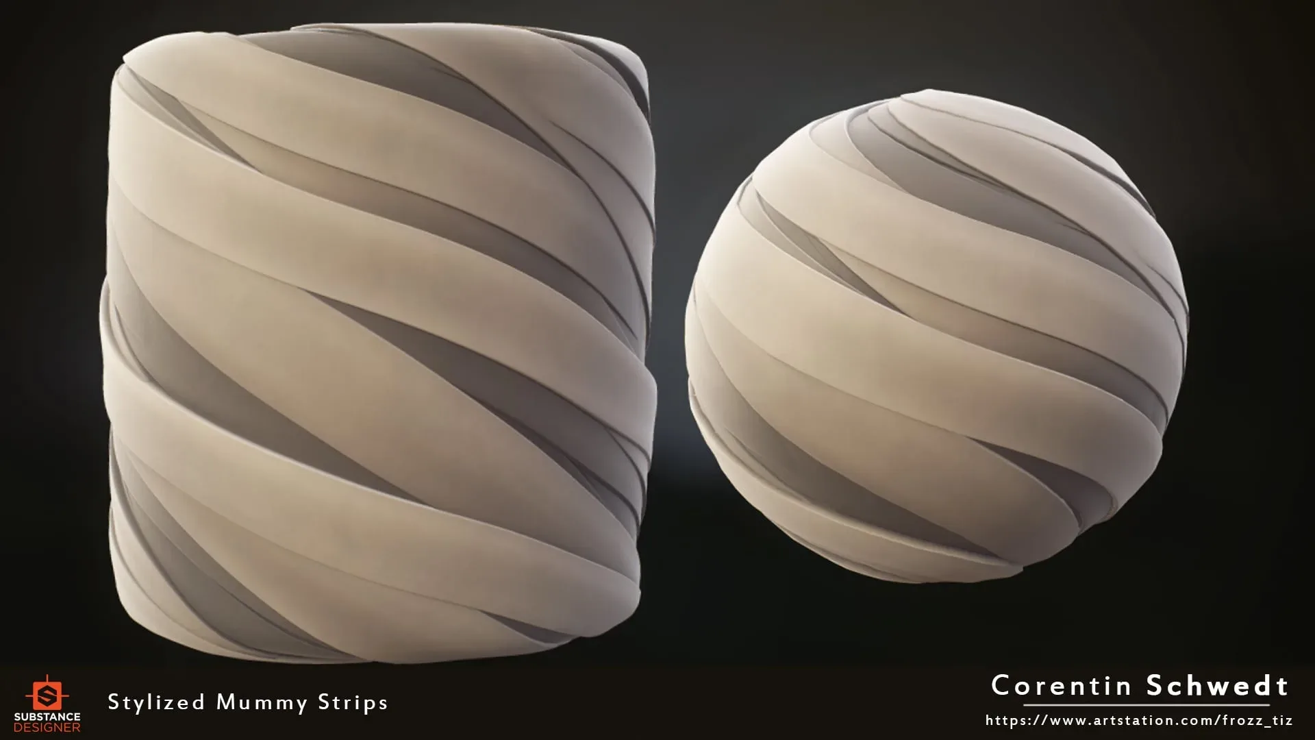 Stylized Mummy Strips - Substance Designer