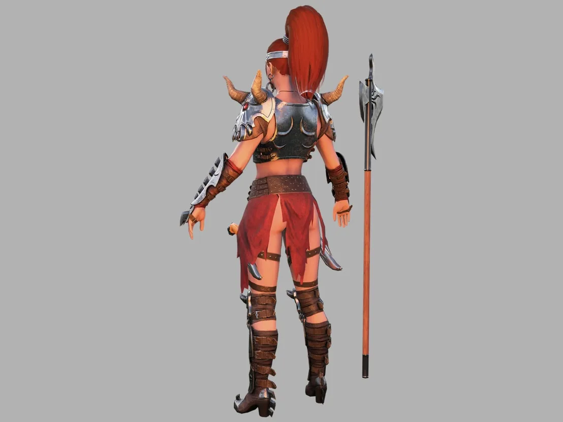 Female Barbarian Warrior Vol. 2: Game Ready Workflow