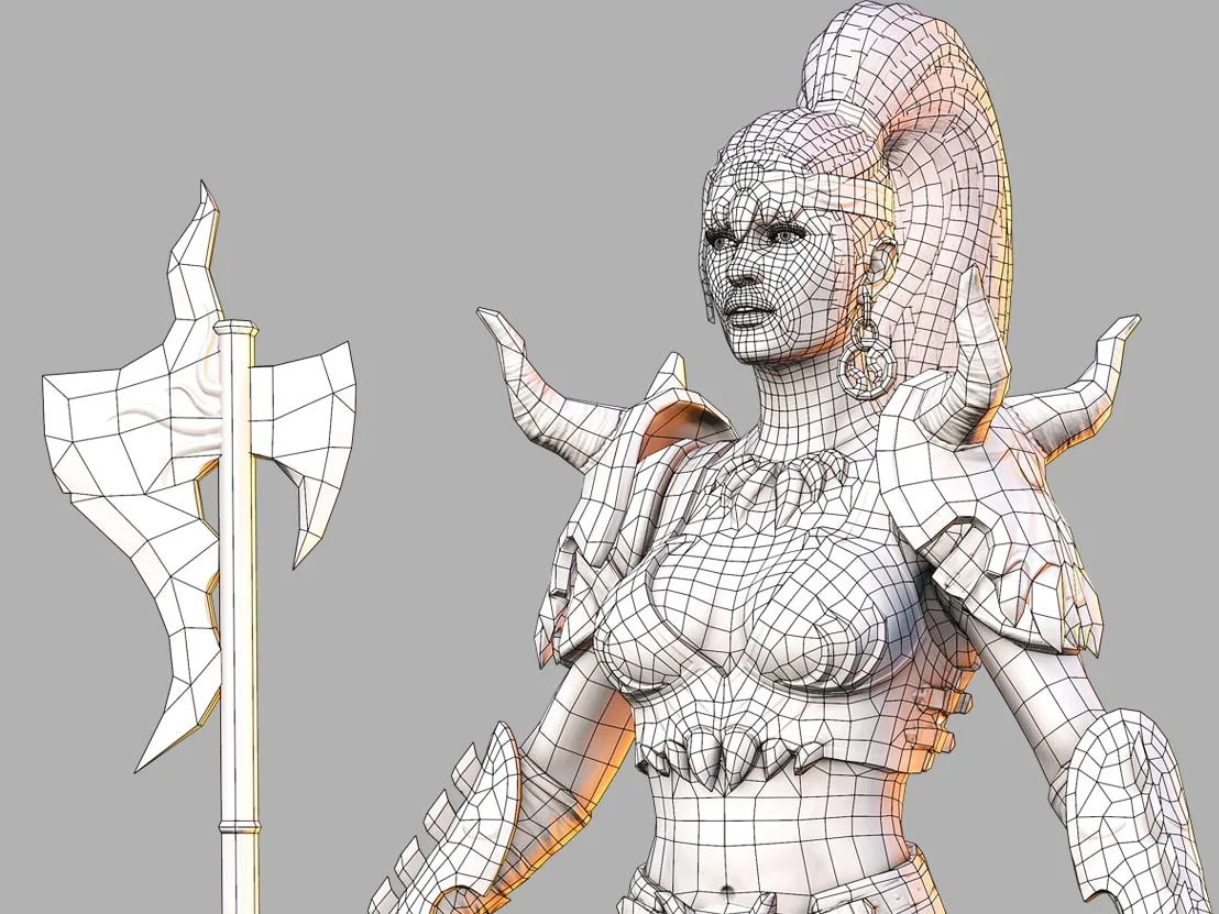 Female Barbarian Warrior Vol. 2: Game Ready Workflow