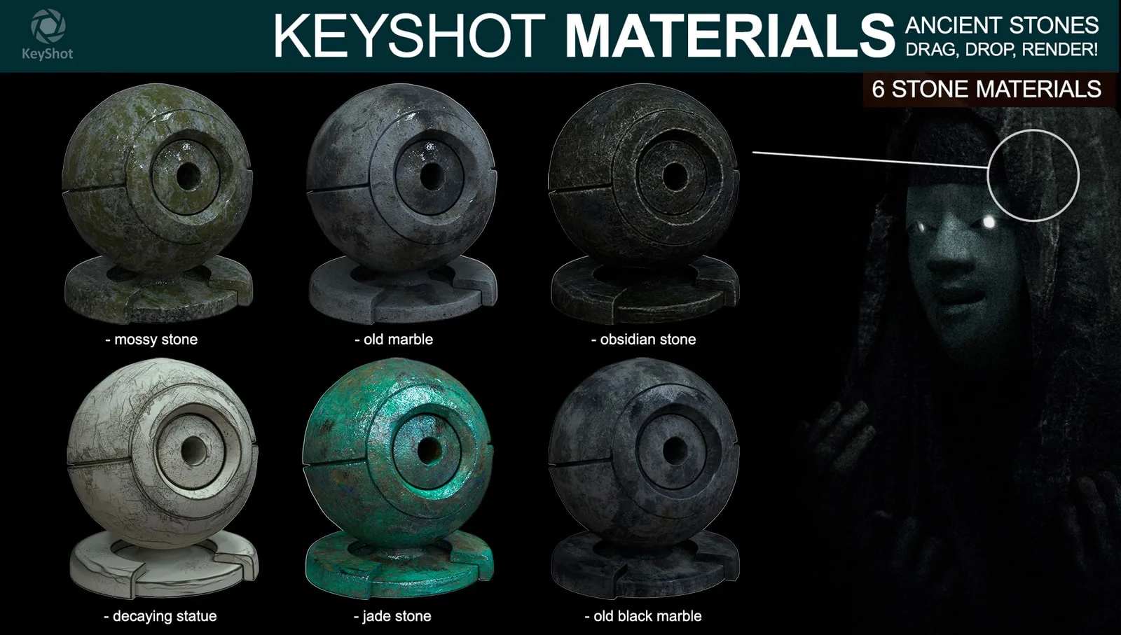 Ancient Stone Materials - For Keyshot