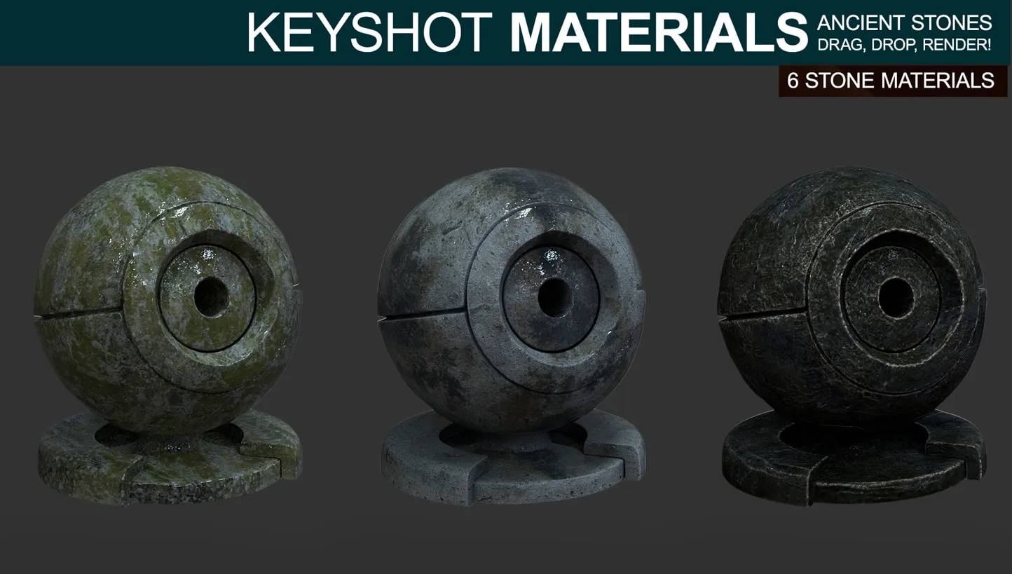 Ancient Stone Materials - For Keyshot