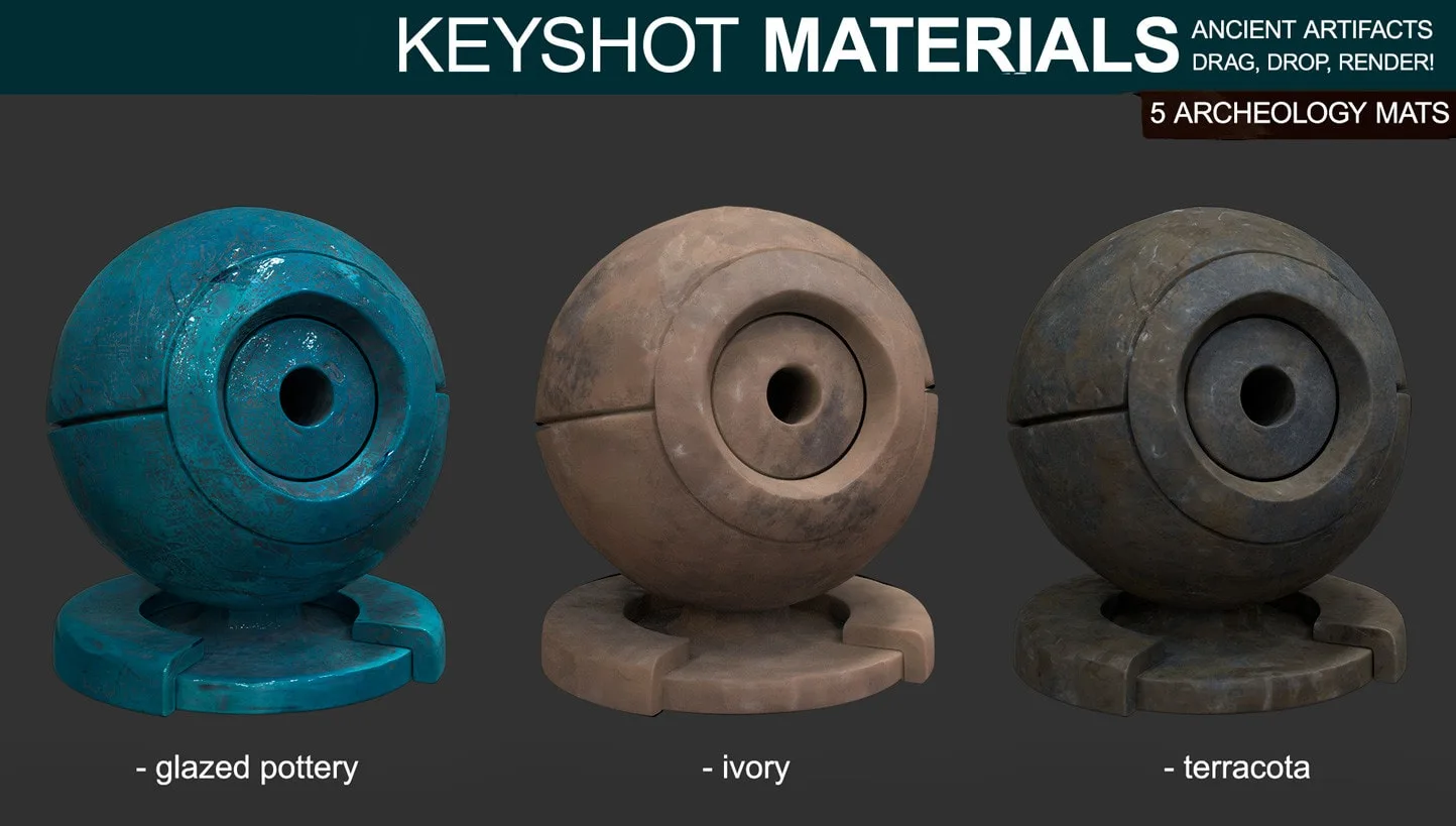 Archeology Materials - For Keyshot