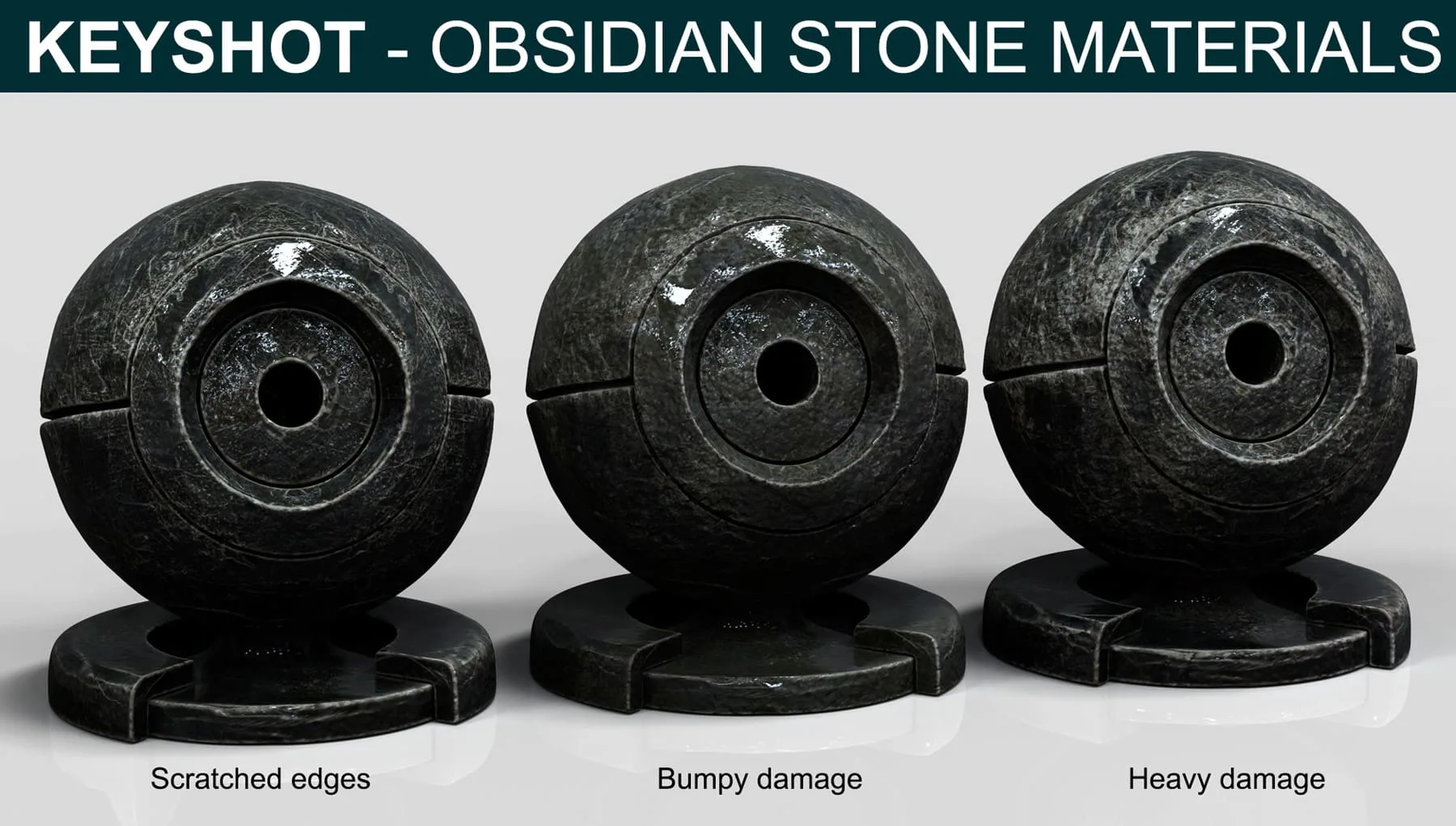 Keyshot - Obsidian Stone Material