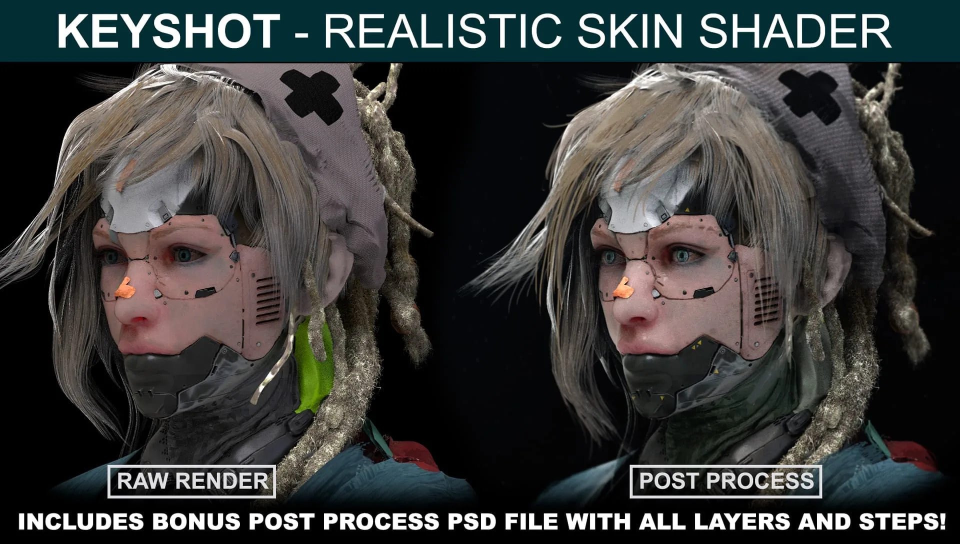 Realistic Skin Shader for Keyshot