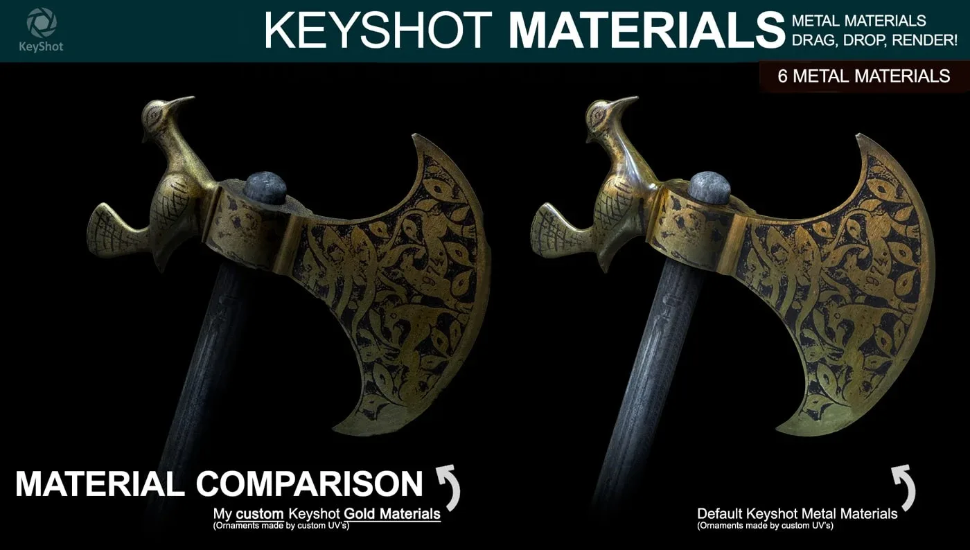 Metal Materials for Keyshot (Part 4)