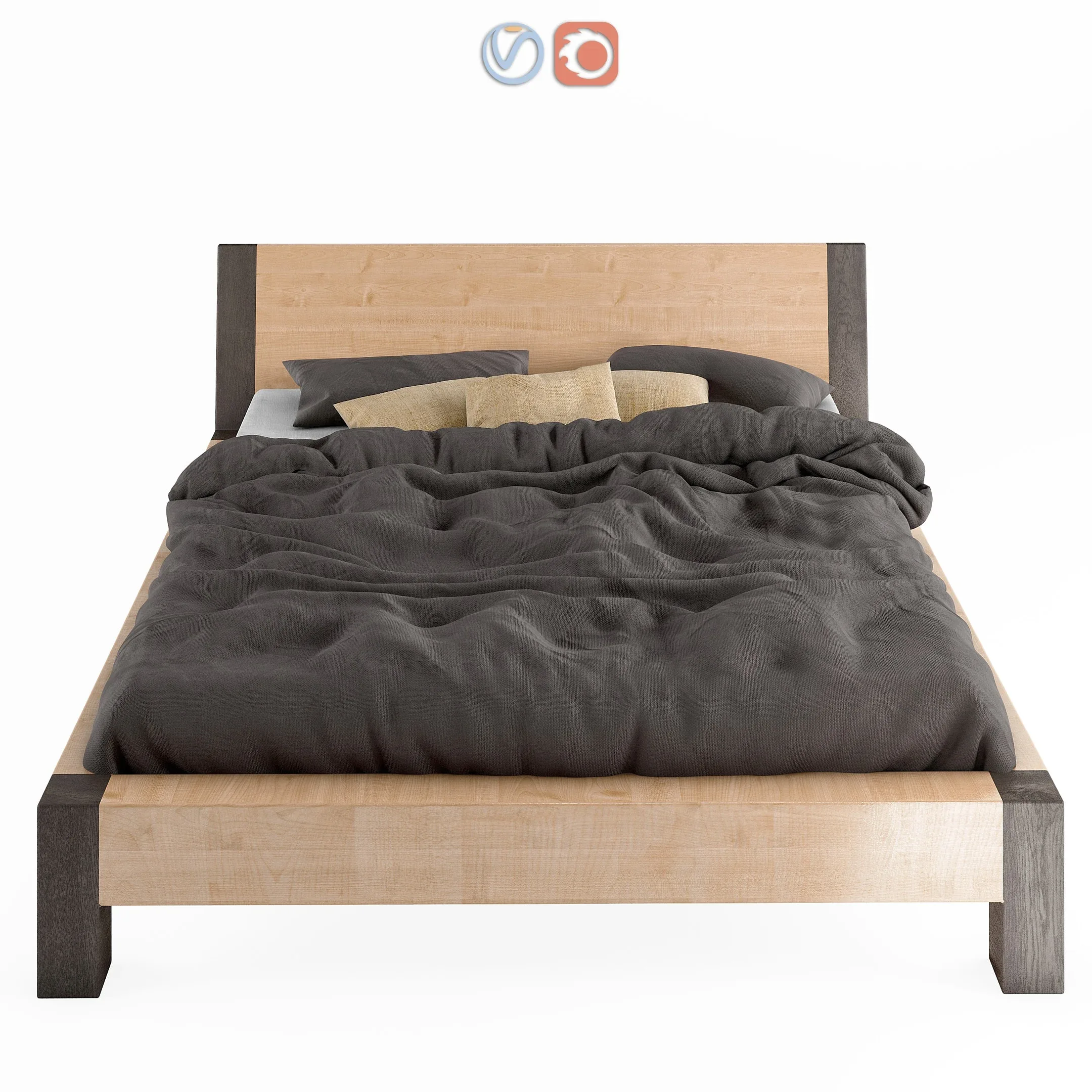 Traditional Japanese Double Bed FlippedNormals