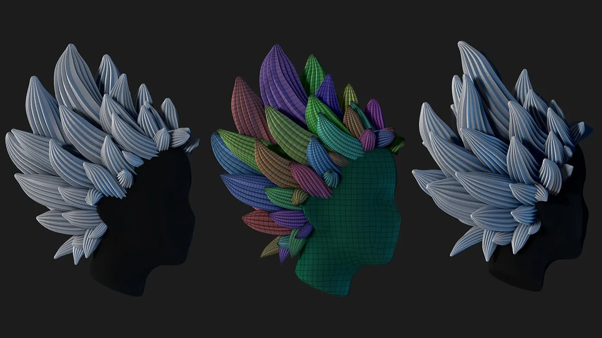 Multi-Curve Hair 1 - ZBrush