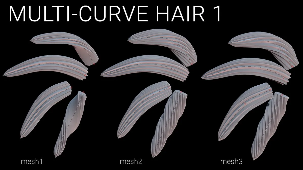 Multi-Curve Hair 1 - ZBrush